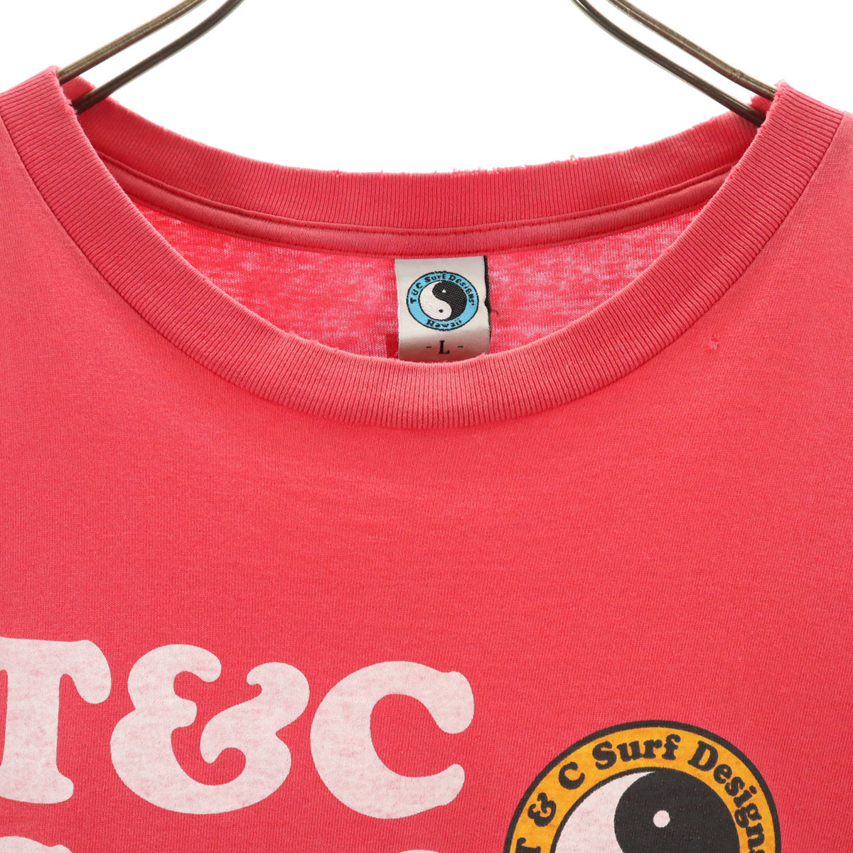 Town&Country タウンアンドカントリー プリント 半袖 Tシャツ L 赤 メンズ