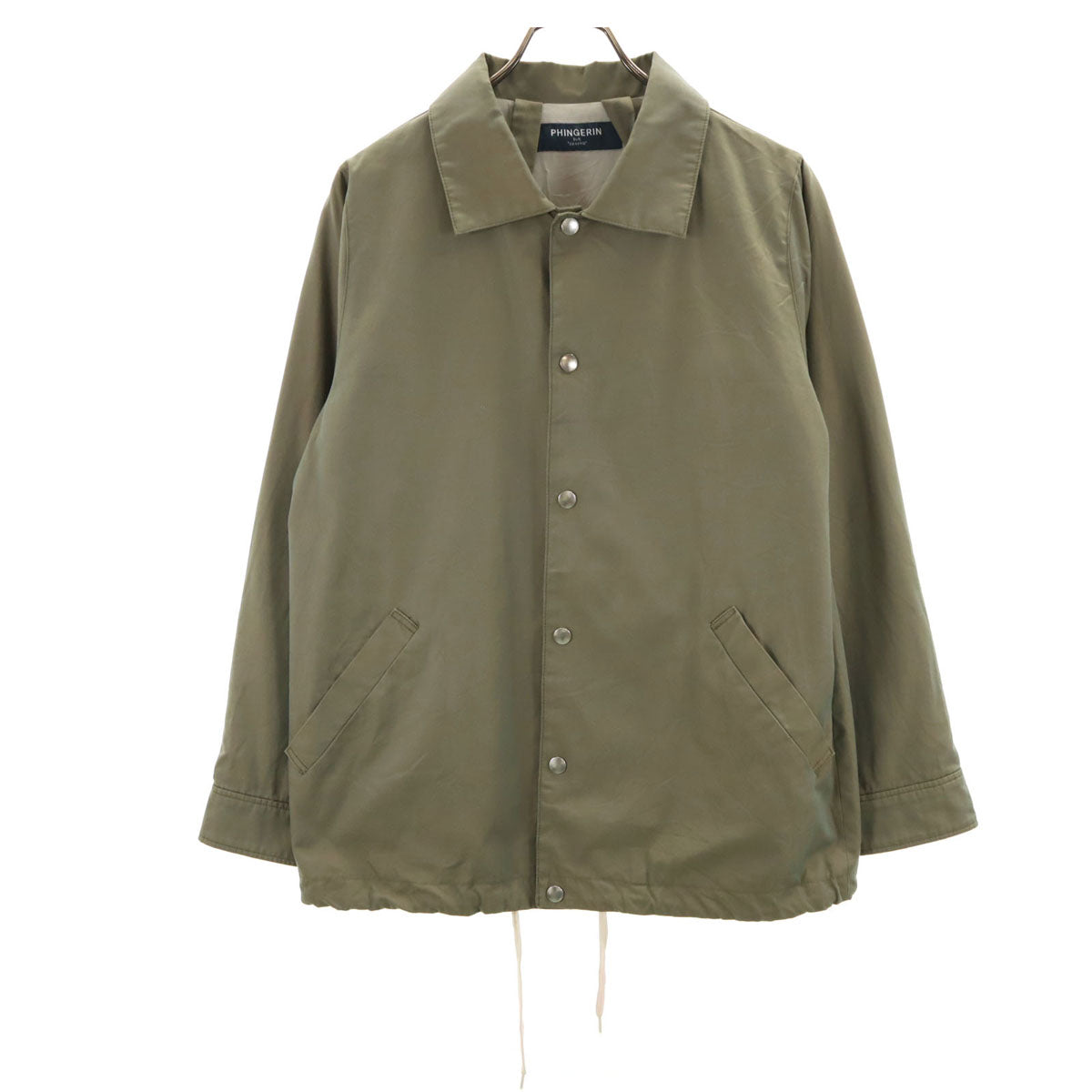 PHINGERIN フィンガリン 日本製 コーチジャケット S カーキグリーン メンズ