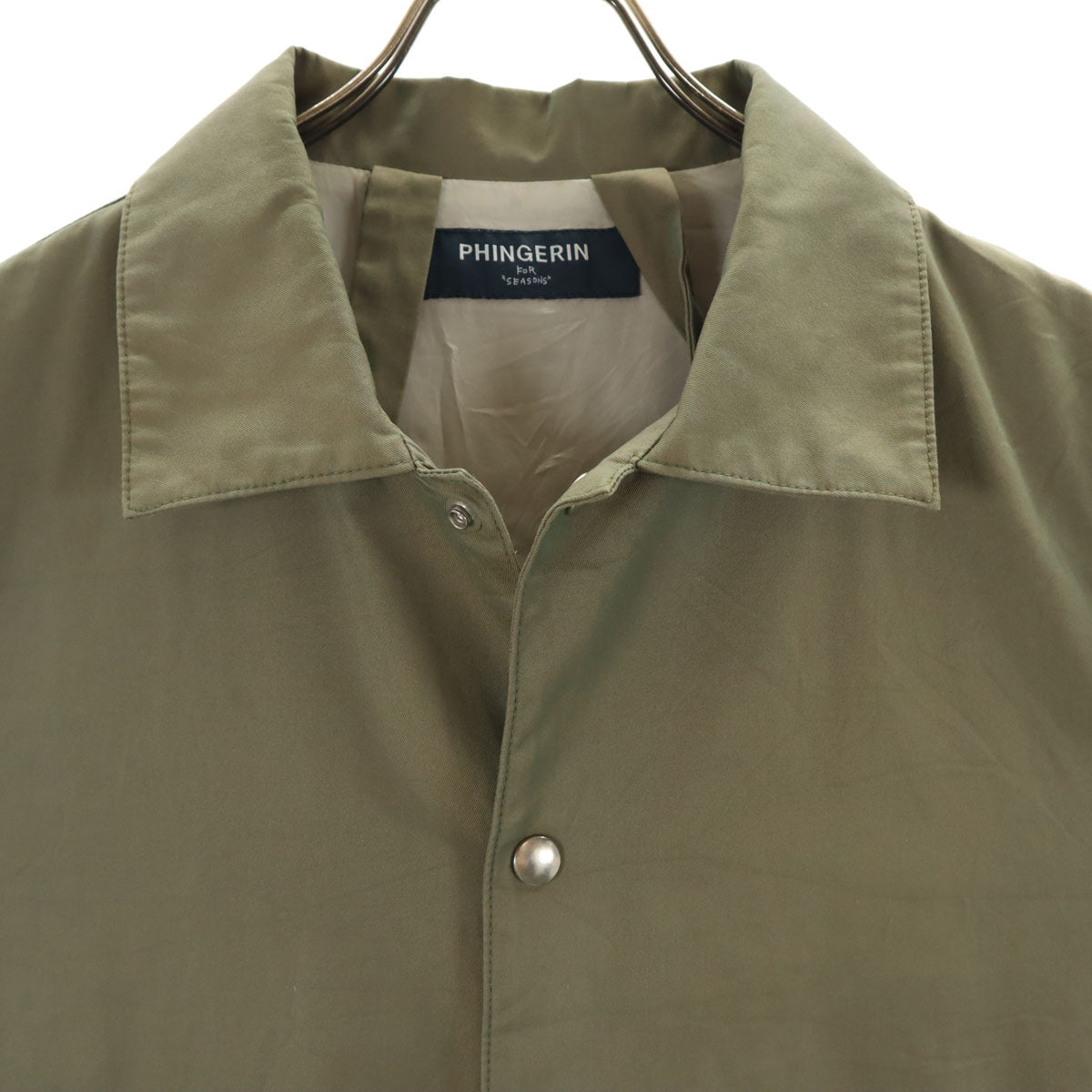 PHINGERIN フィンガリン 日本製 コーチジャケット S カーキグリーン メンズ