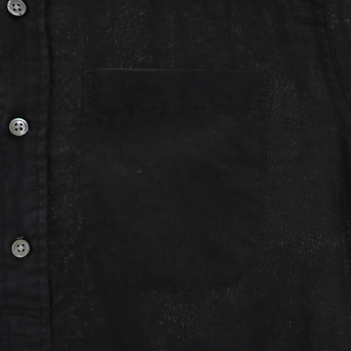 ENGINEERED GARMENTS エンジニアドガーメンツ USA製 リネンブレンド 長袖 ハーフボタン シャツ XS 黒 プルオーバー メンズ