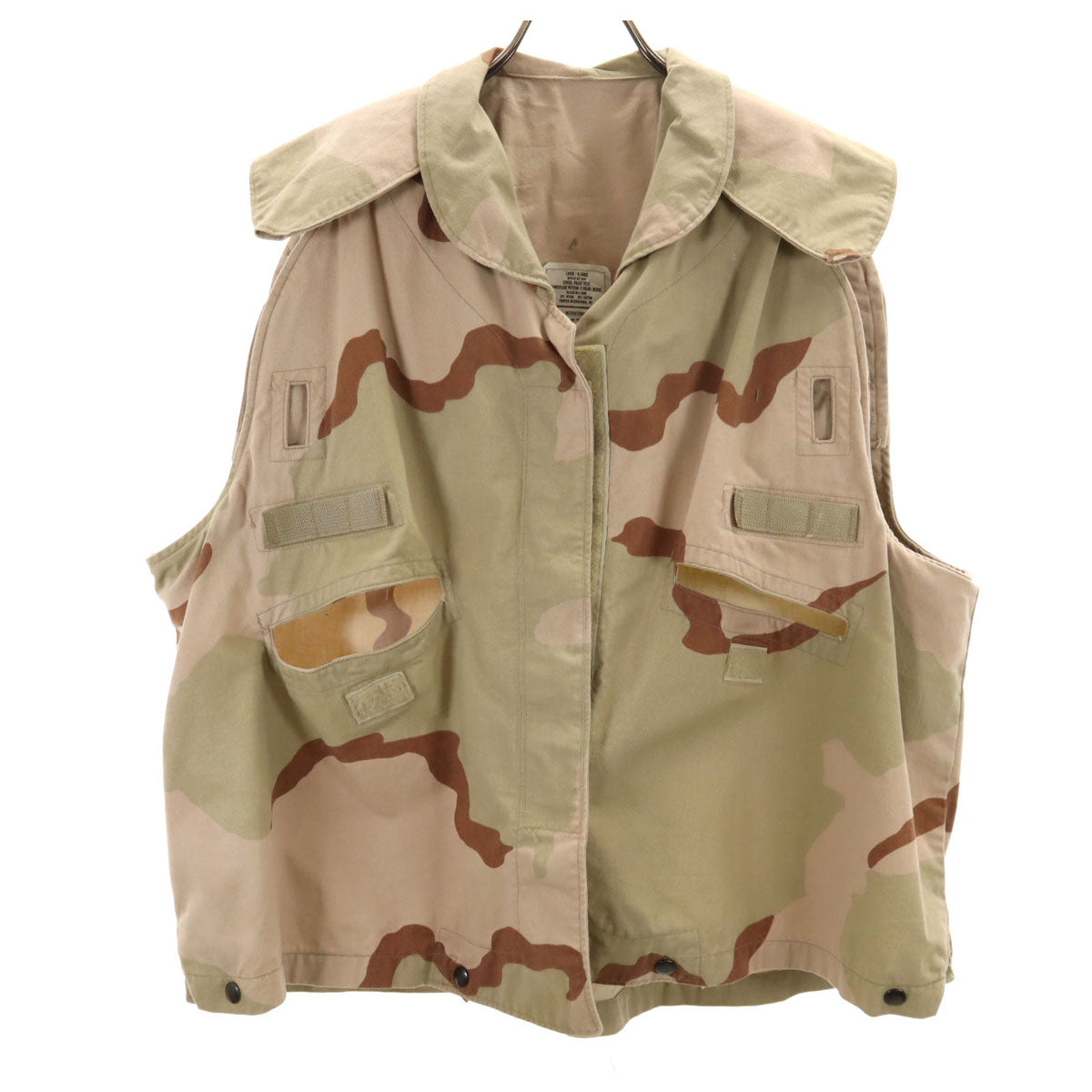 US ARMY アメリカ軍 90s DLA オールド カモフラ柄 ベスト L/XL カーキ系 PROPPER INTERNATIONAL 迷彩 レディース