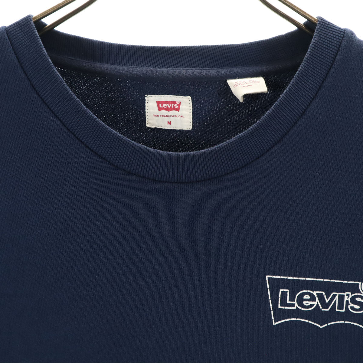 Levi's リーバイス 長袖 トレーナー M ネイビー 薄手 メンズ