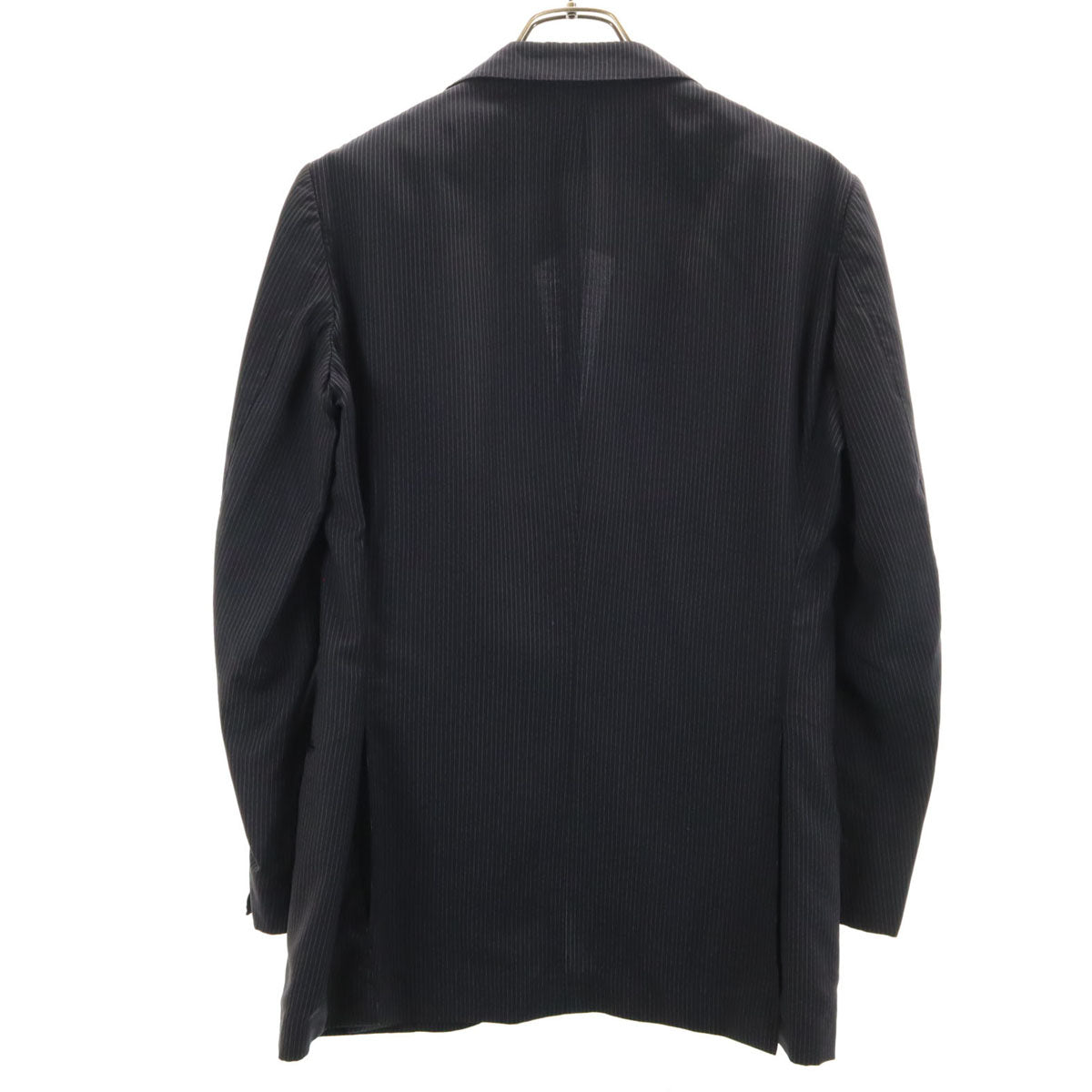 TOMORROWLAND トゥモローランド ウールブレンド ストライプ柄 長袖 テーラードジャケット 44 ネイビー メンズ