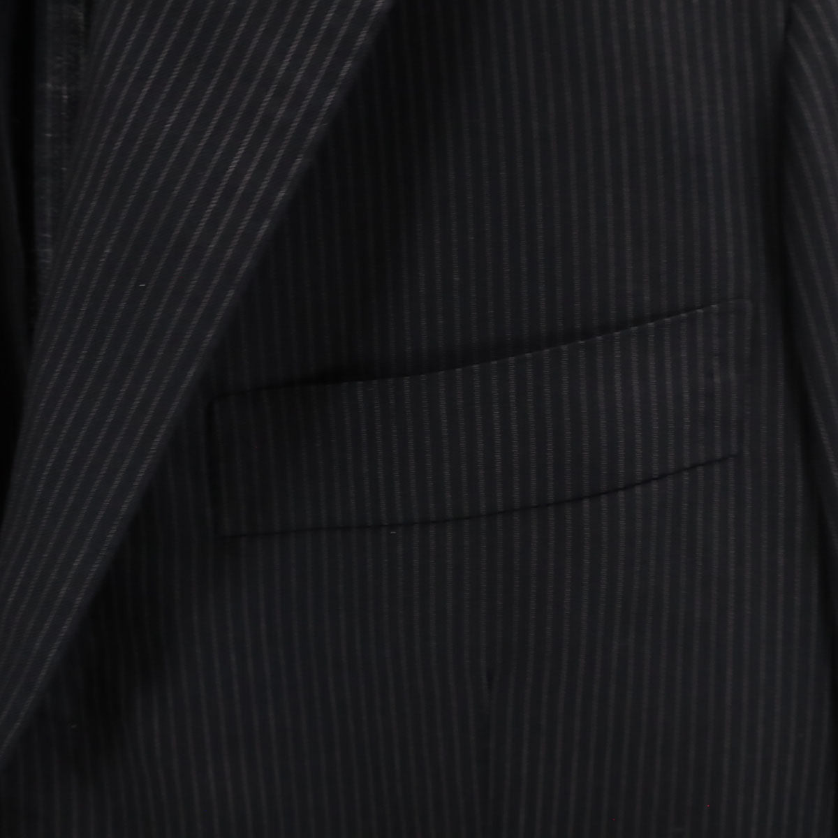 TOMORROWLAND トゥモローランド ウールブレンド ストライプ柄 長袖 テーラードジャケット 44 ネイビー メンズ