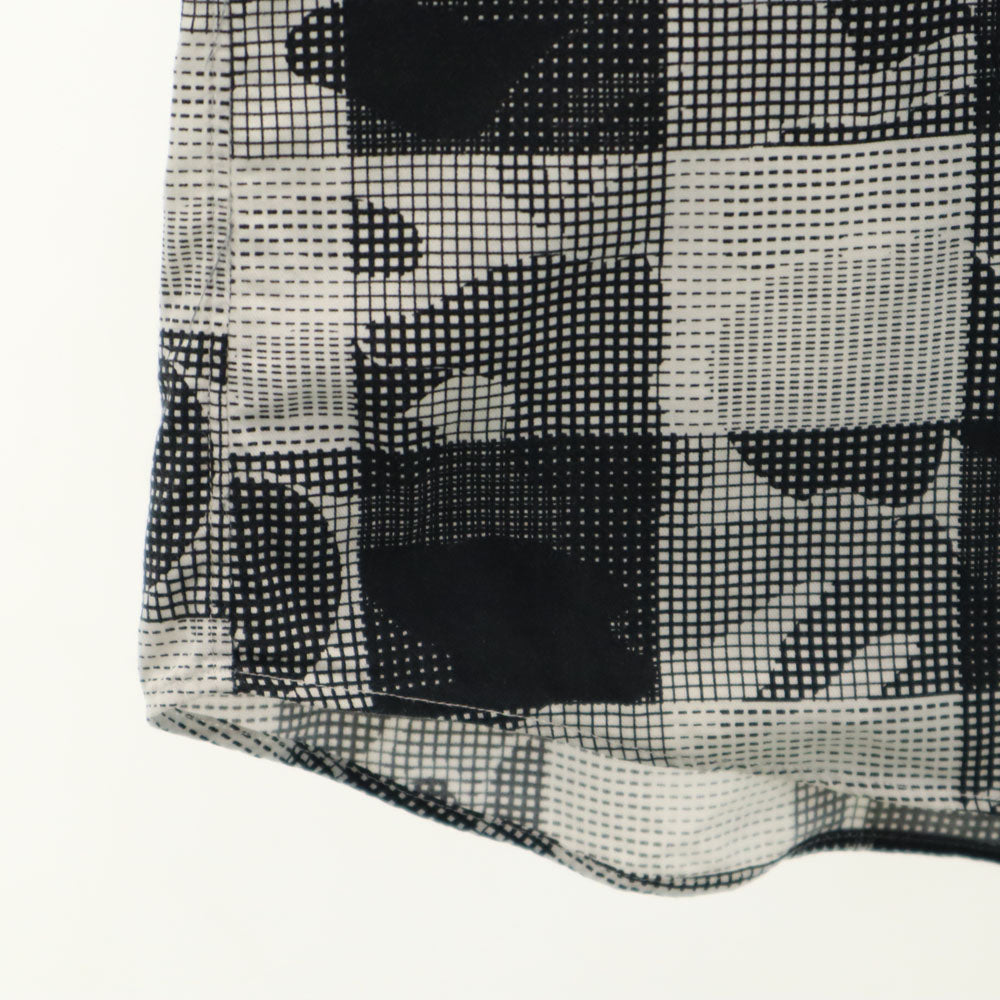 A BATHING APE アベイシングエイプ 日本製 総柄 長袖 ボタンダウンシャツ M ホワイト 他 メンズ