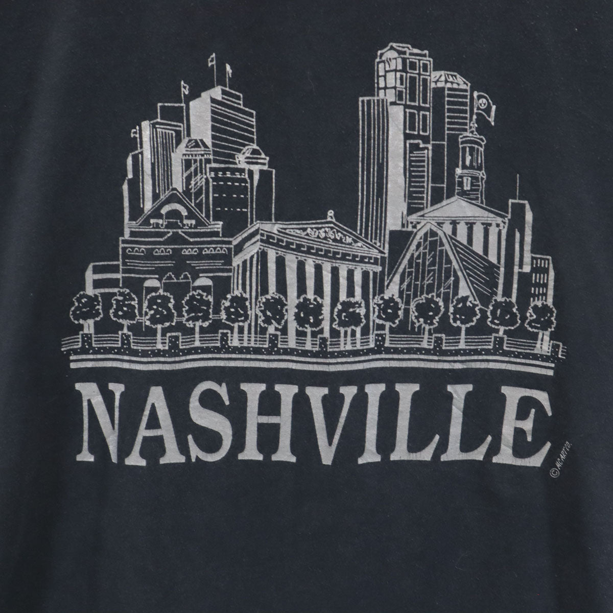 SCREEN STARS BEST スクリーンスターズベスト 90s USA製 オールド NASHVILLE 半袖 Tシャツ XL 濃紺 シングルステッチ メンズ