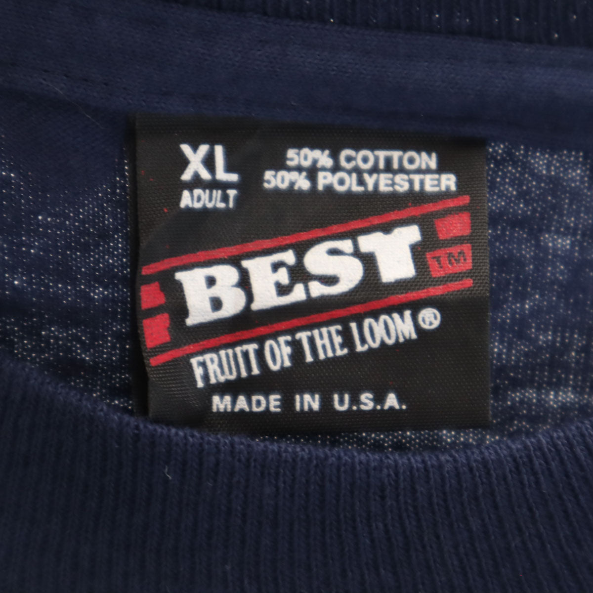 FRUIT OF THE LOOM BEST フルーツオブザルーム ベスト 90s USA製 オールド 25th ANNIVERSARY Engine 41-2 半袖 Tシャツ XL ネイビー シングルステッチ メンズ
