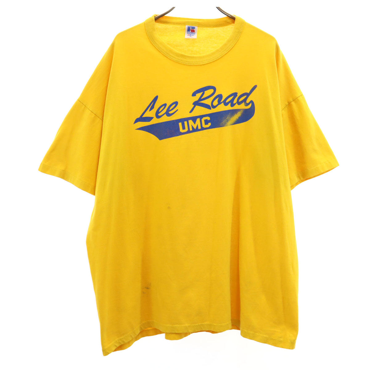 RUSSELL ATHLETIC ラッセルアスレチック 90s USA製 オールド Lee Road UMC 半袖 Tシャツ XL イエロー メンズ