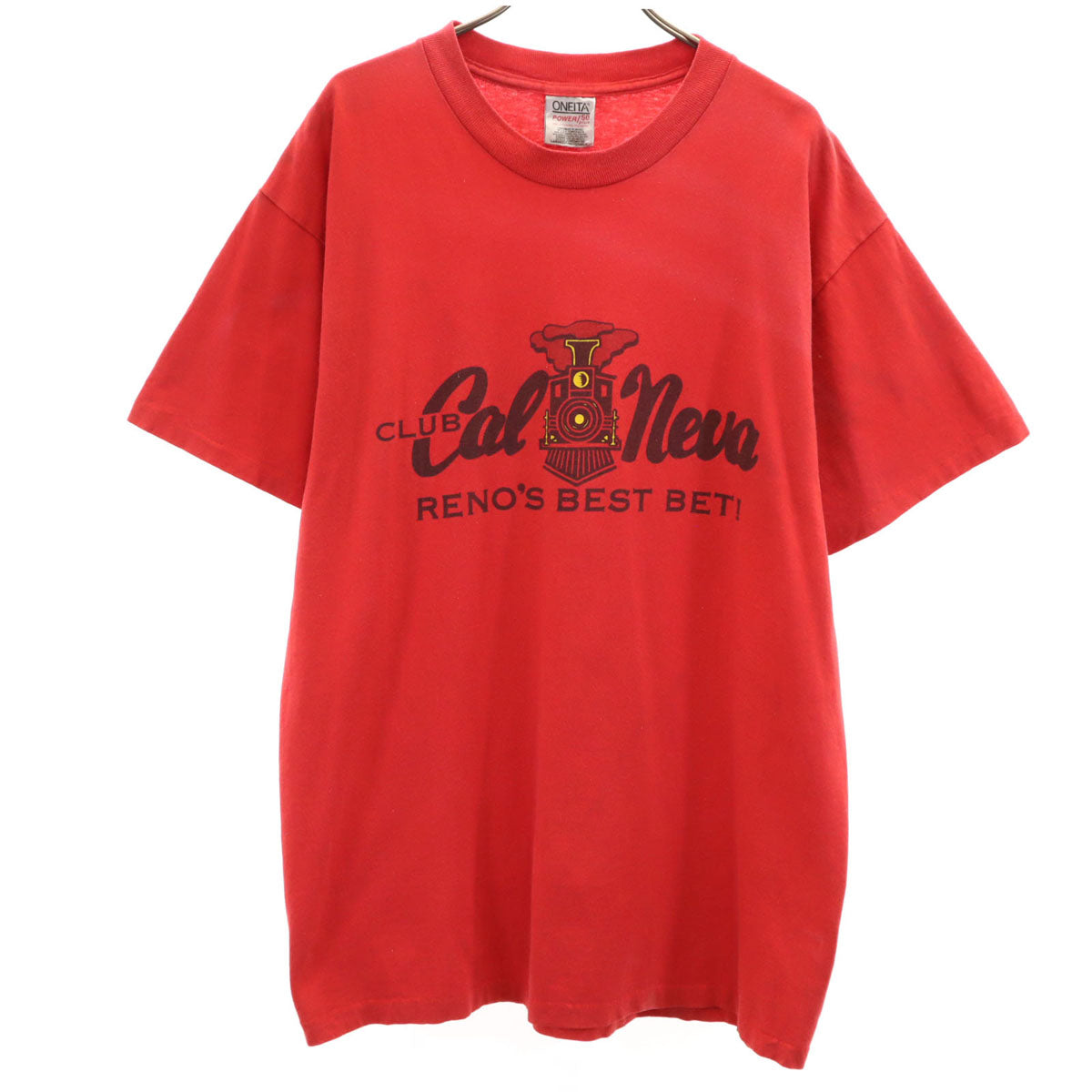 ONEITA オニータ 90s オールド CALNEVA 半袖 Tシャツ L レッド シングルステッチ メンズ