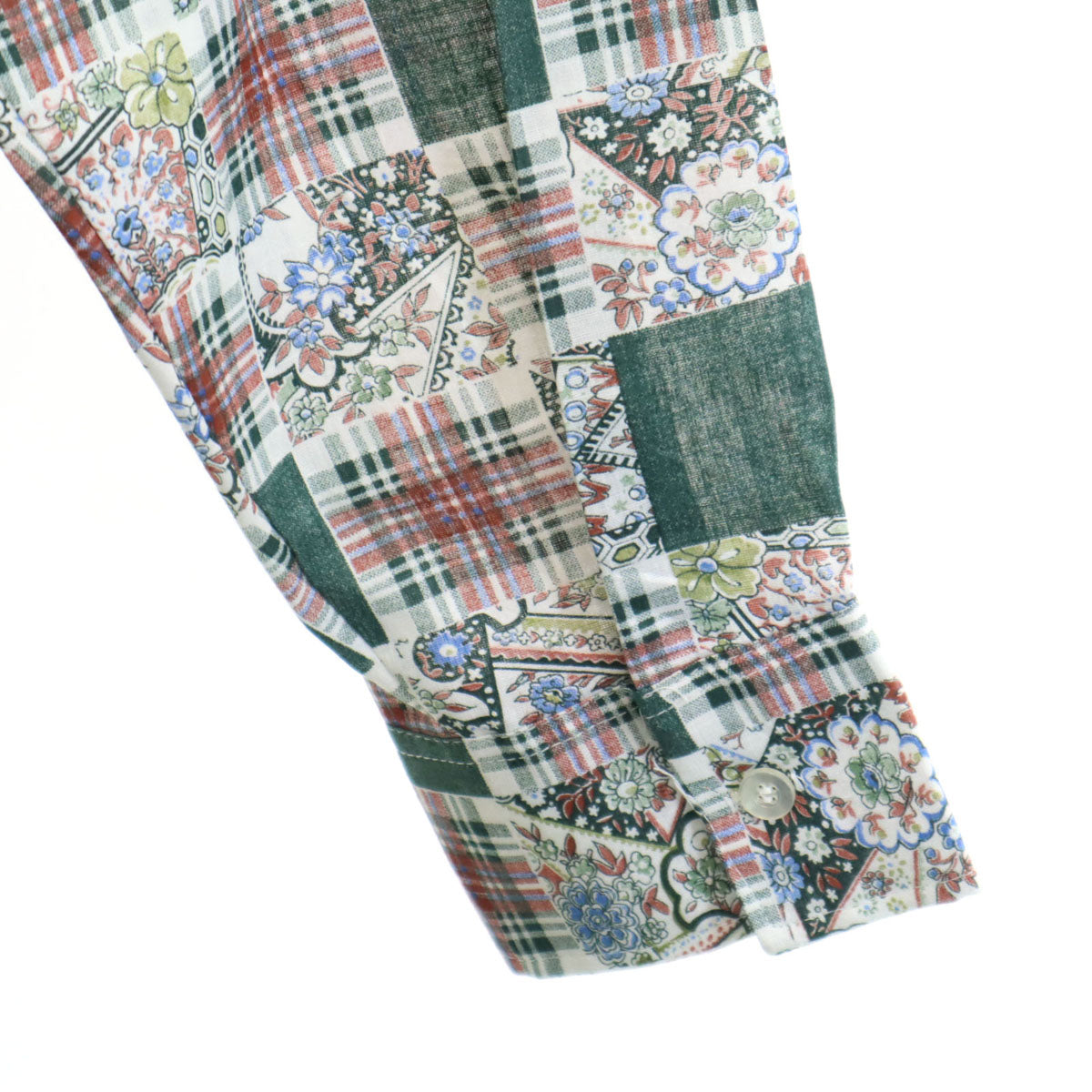 Bellcralt 70s ヴィンテージ チェック柄 長袖 シャツ L ホワイト デッドストック メンズ