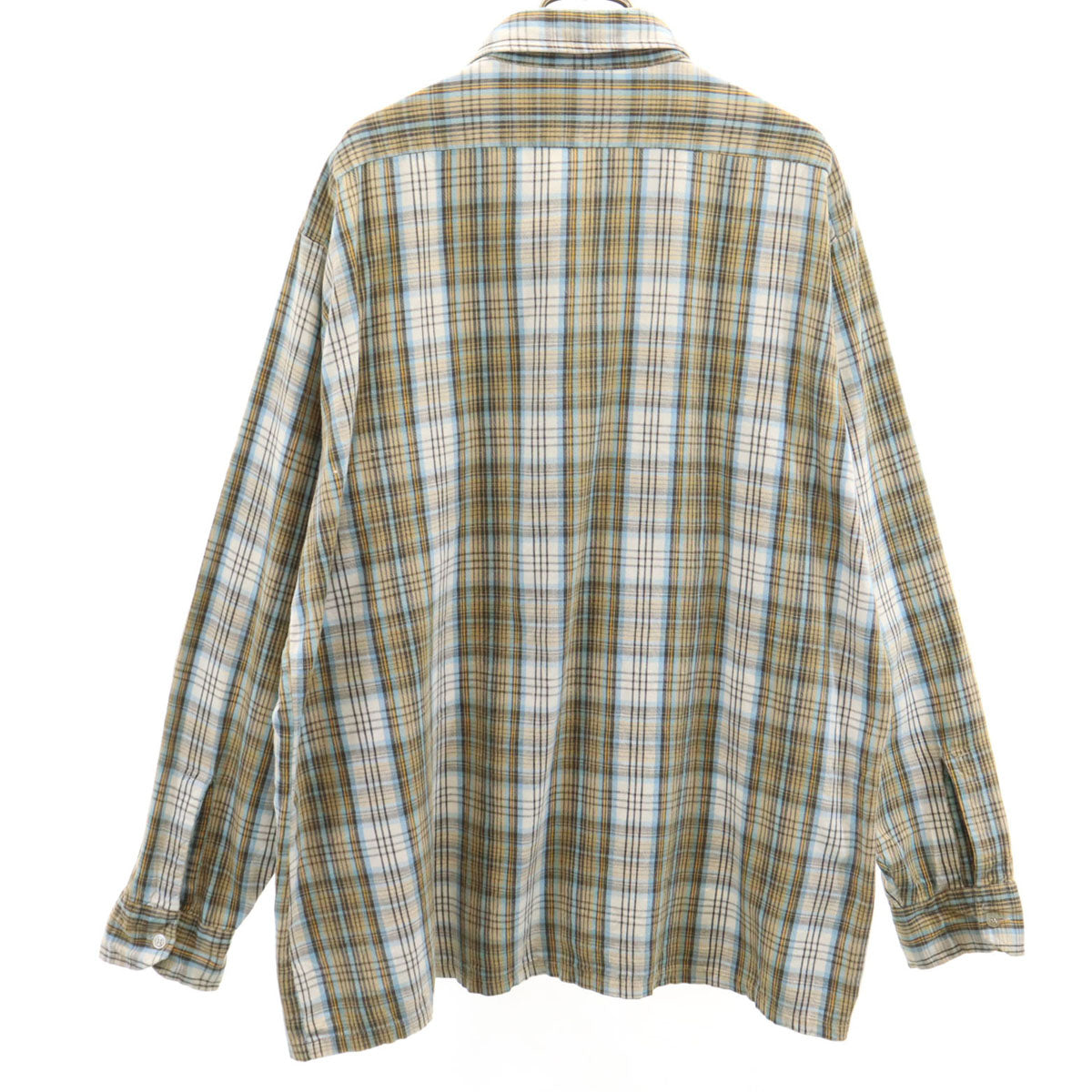 ARROW アロー 80s ヴィンテージ チェック柄 長袖 コットンシャツ XL ホワイト メンズ
