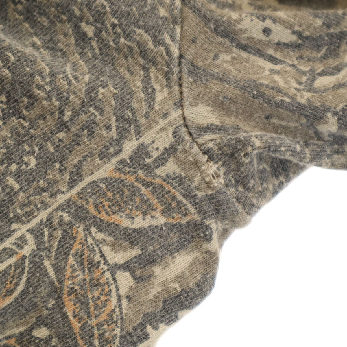 RED HEAD レッドヘッド 90s USA製 オールド リアルツリー柄 長袖 モックタートルネック Tシャツ L ブラウン ロンT メンズ