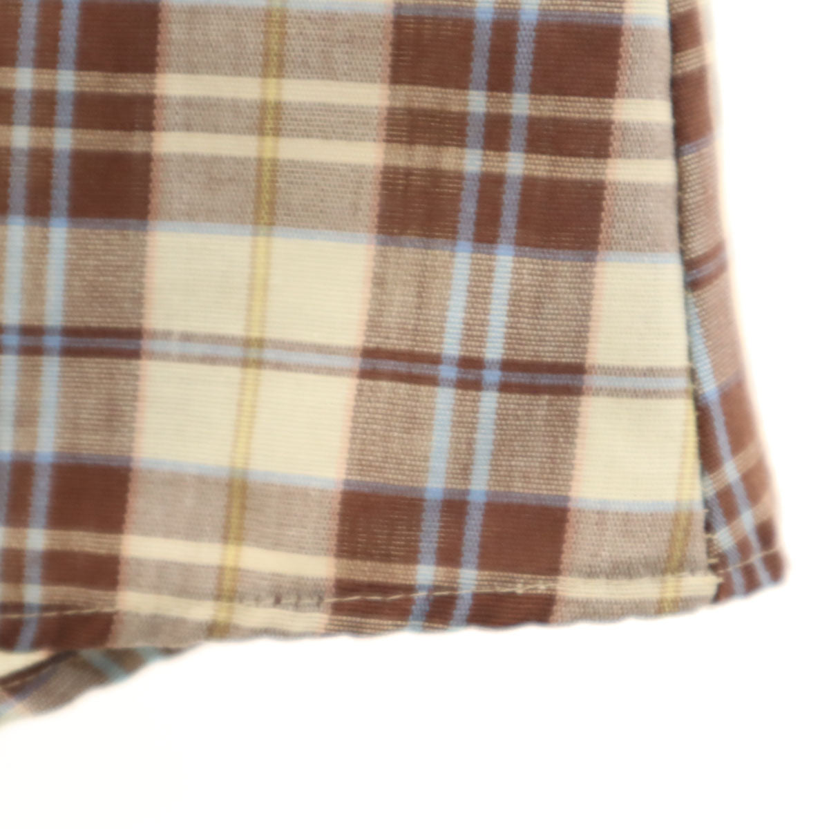 Sears シアーズ 70s USA製 ヴィンテージ チェック柄 長袖 CPO シャツ L ブラウン メンズ