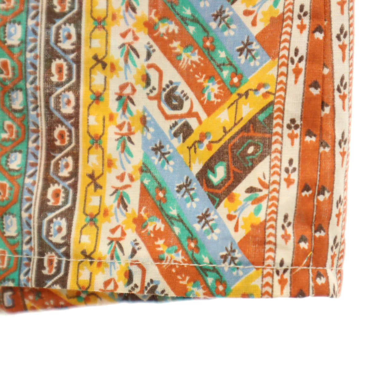 ARROW アロー 70s ヴィンテージ 総柄 長袖 シャツ 15 オレンジ系 メンズ