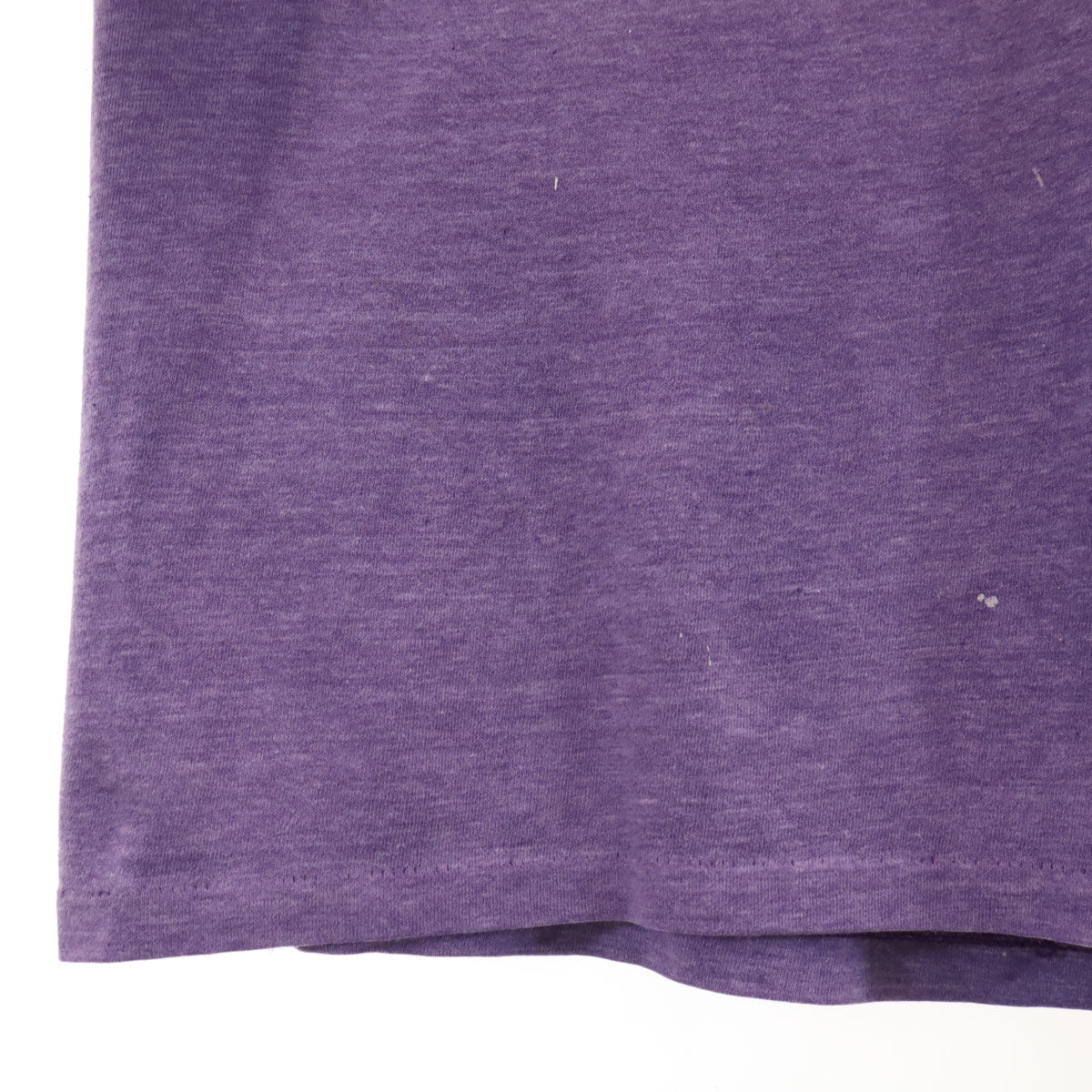 adidas アディダス 80s USA製 ヴィンテージ トレフォイルロゴ 5分袖 Vネック Tシャツ パープル メンズ