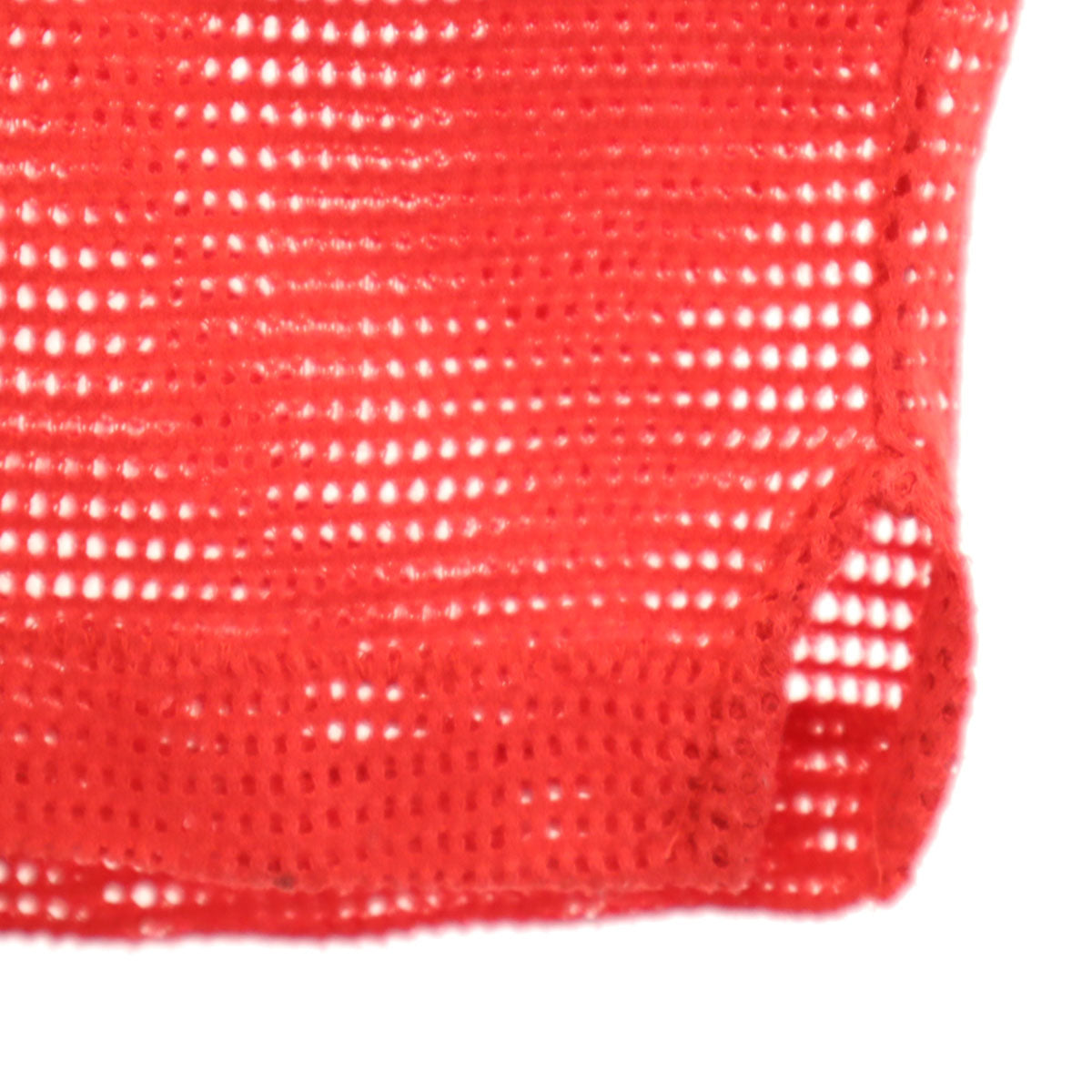 NIKE ナイキ 80s USA製 ヴィンテージ 半袖 メッシュ Vネック Tシャツ L レッド ショート丈 レディース