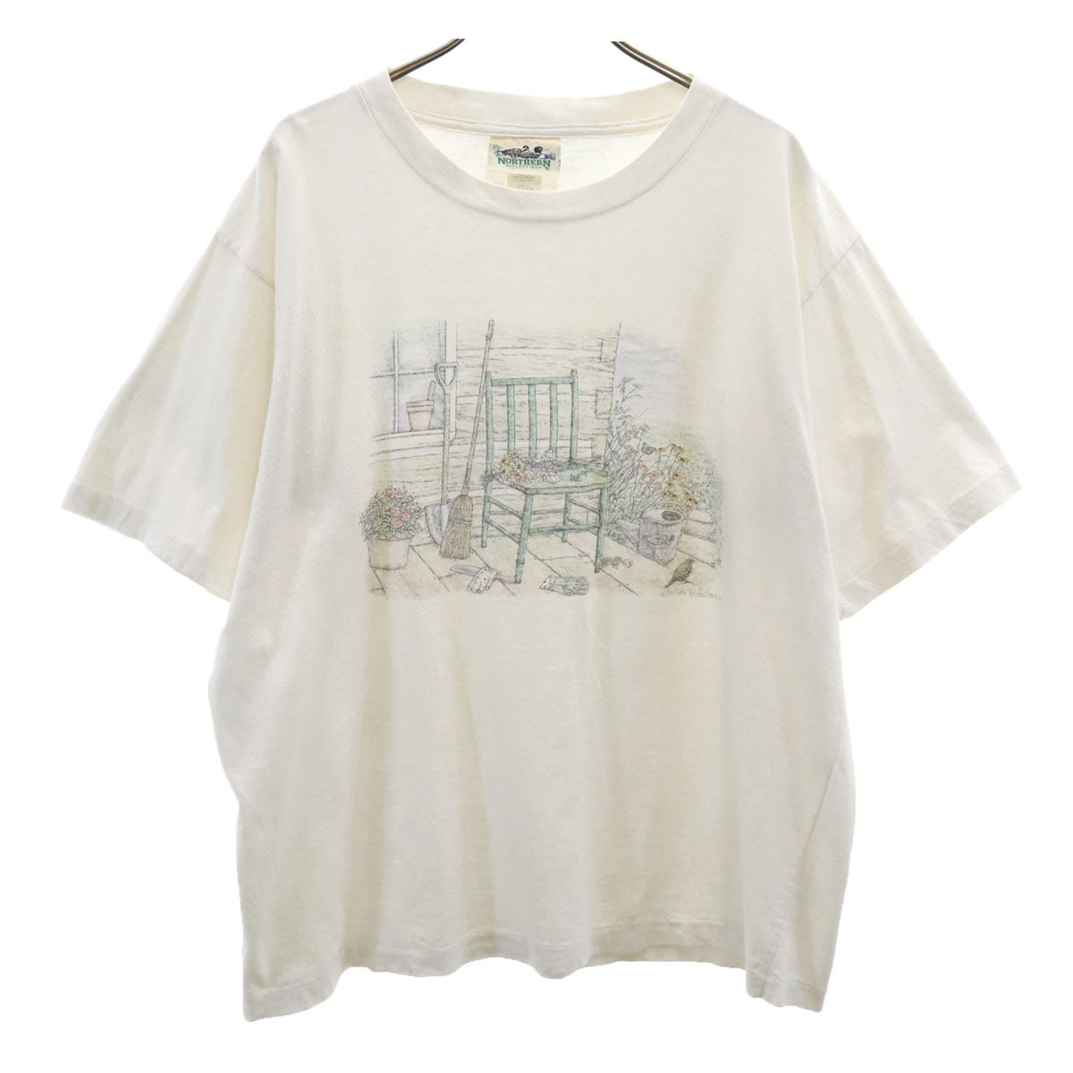 NORTHERN 90s オールド 半袖 Tシャツ M 白 シングルステッチ メンズ