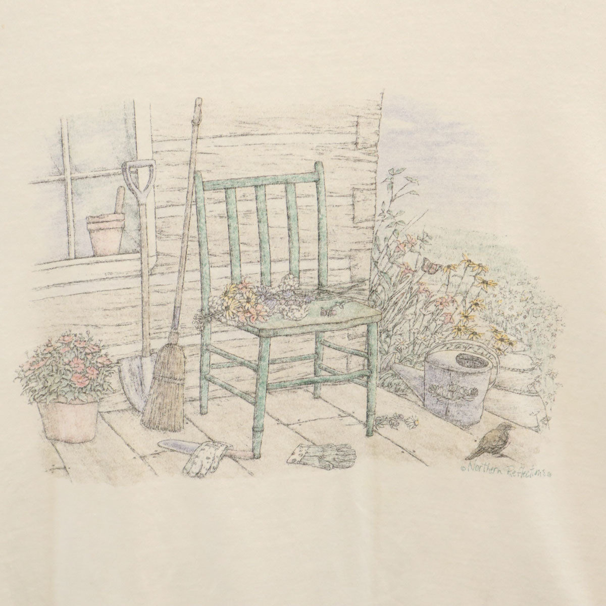 NORTHERN 90s オールド 半袖 Tシャツ M 白 シングルステッチ メンズ