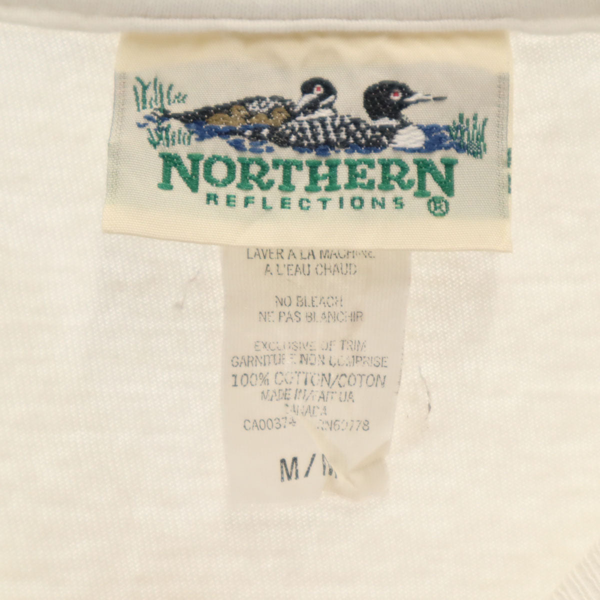 NORTHERN 90s オールド 半袖 Tシャツ M 白 シングルステッチ メンズ