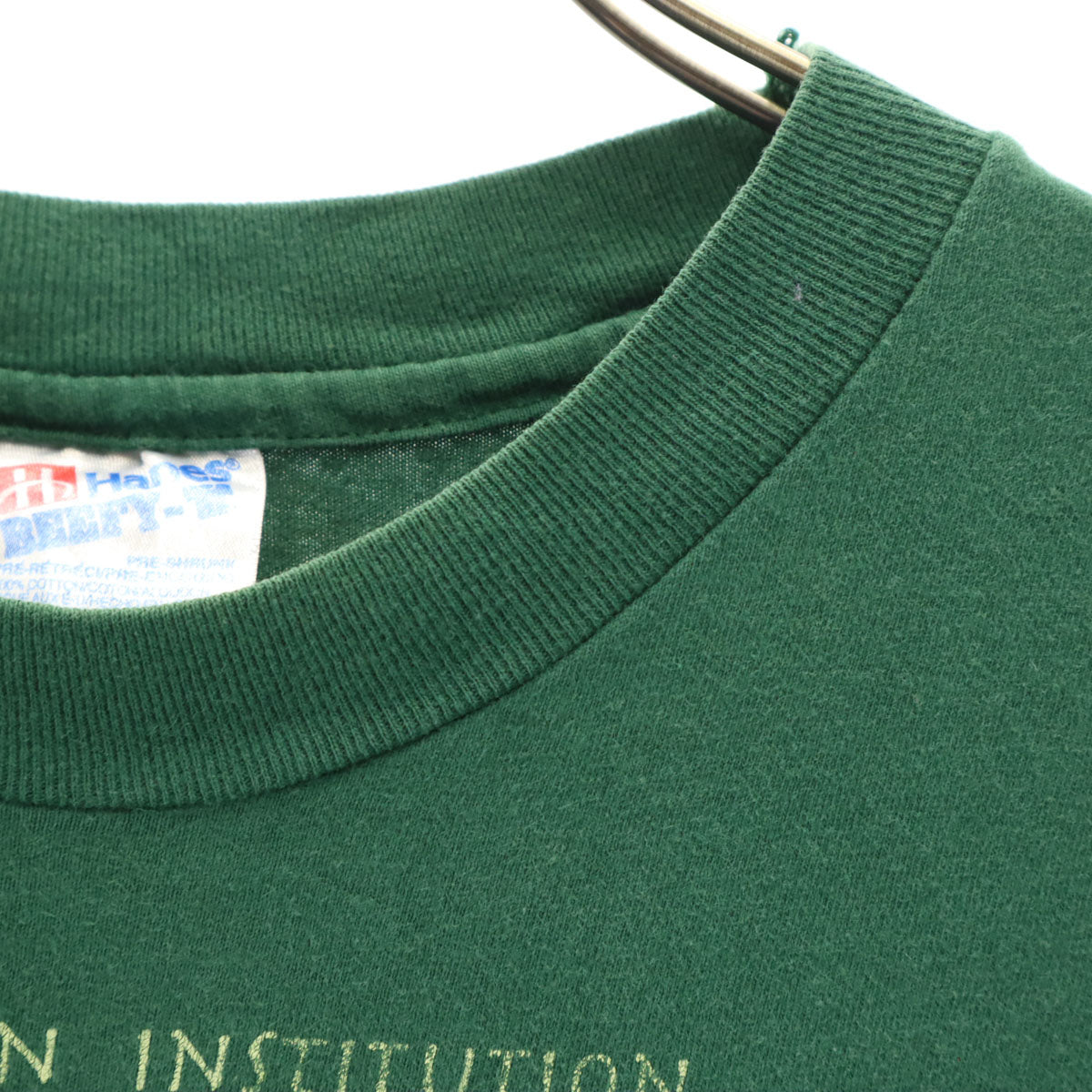 Hanes ヘインズ 90s USA製 オールド 半袖 Tシャツ M グリーン系 シングルステッチ メンズ