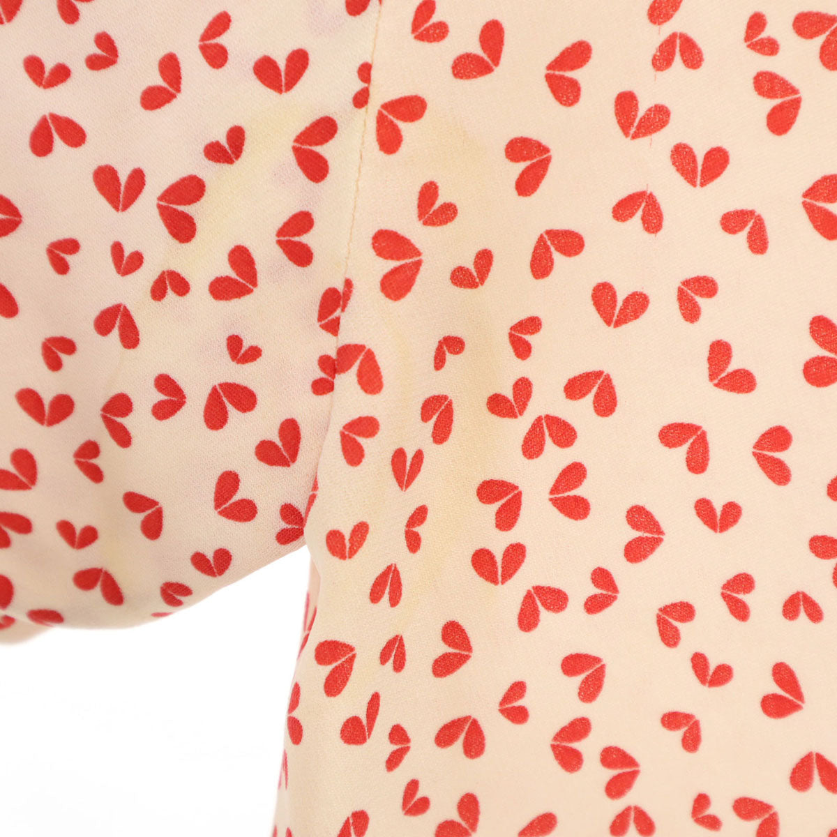 LOUIS VUITTON ルイヴィトン イタリア製 総柄 半袖 ブラウス 34 アイボリー レディース