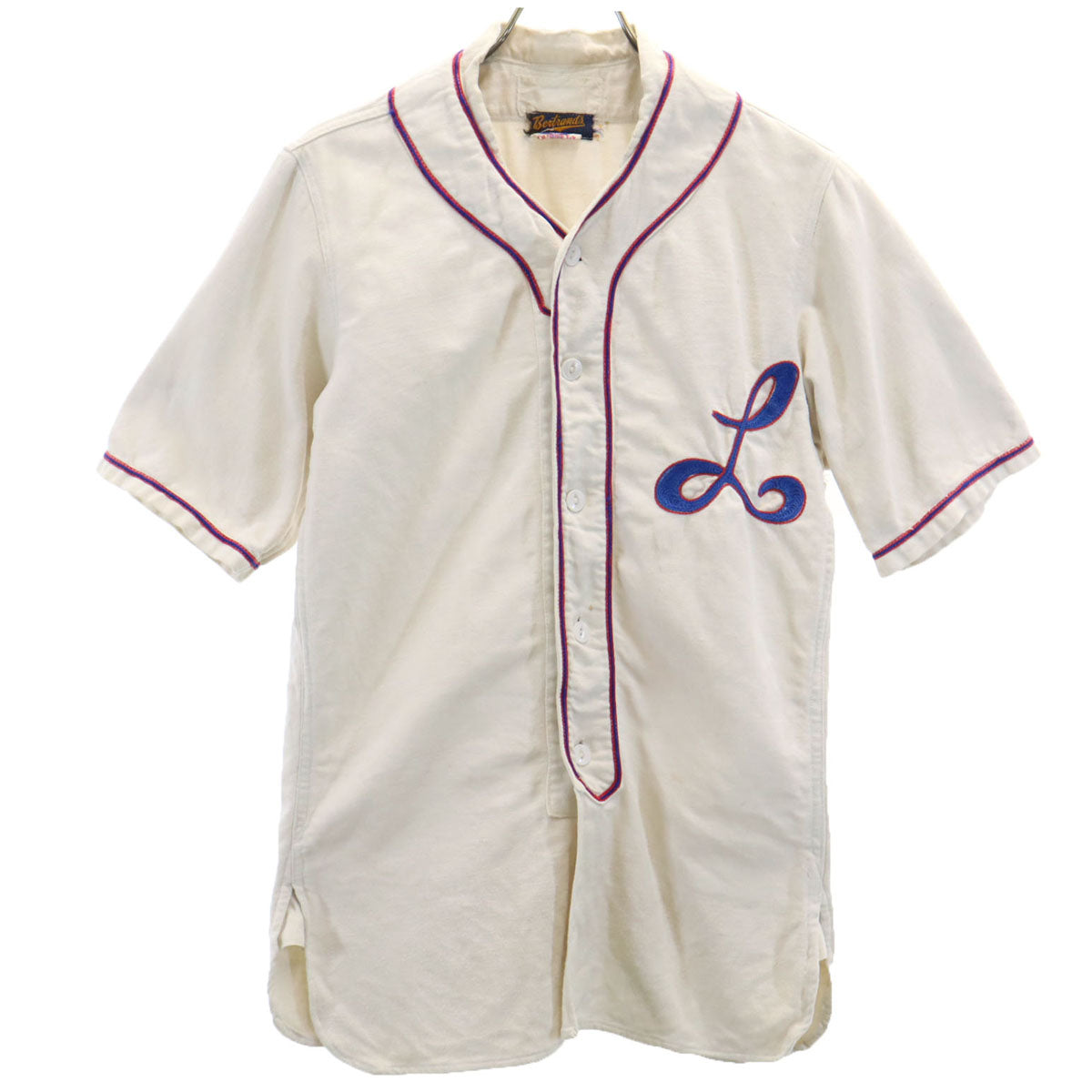 Bertrand’s 40s 50s ヴィンテージ 半袖 クリケット シャツ アイボリー メンズ