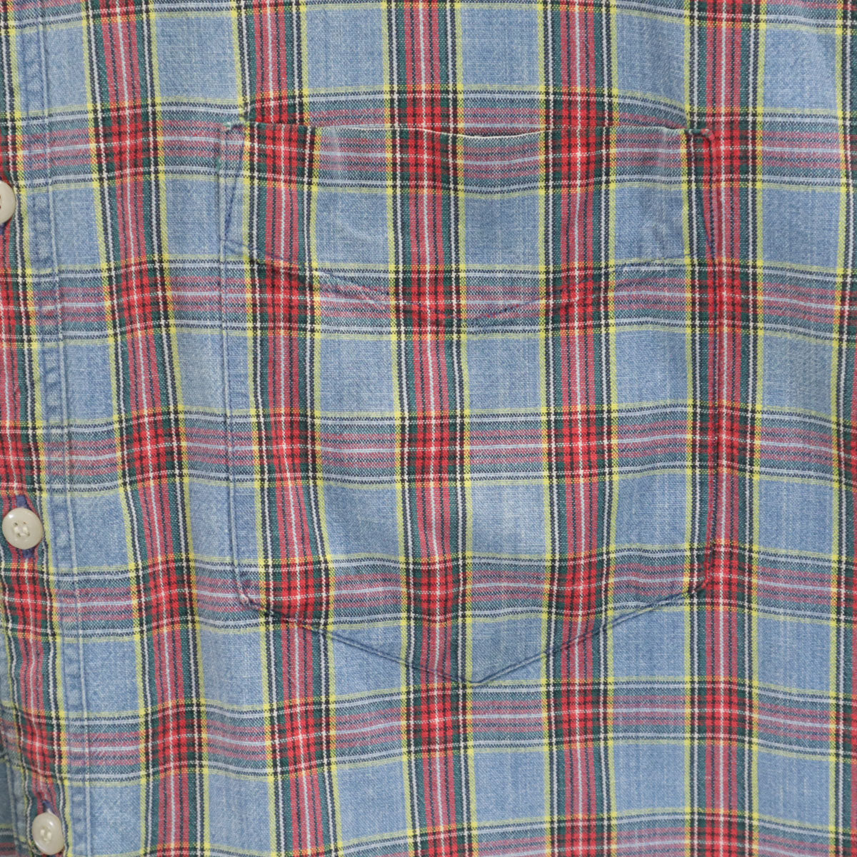 GAP ギャップ 90s オールド チェック柄 半袖 ボタンダウンシャツ XL 水色 メンズ