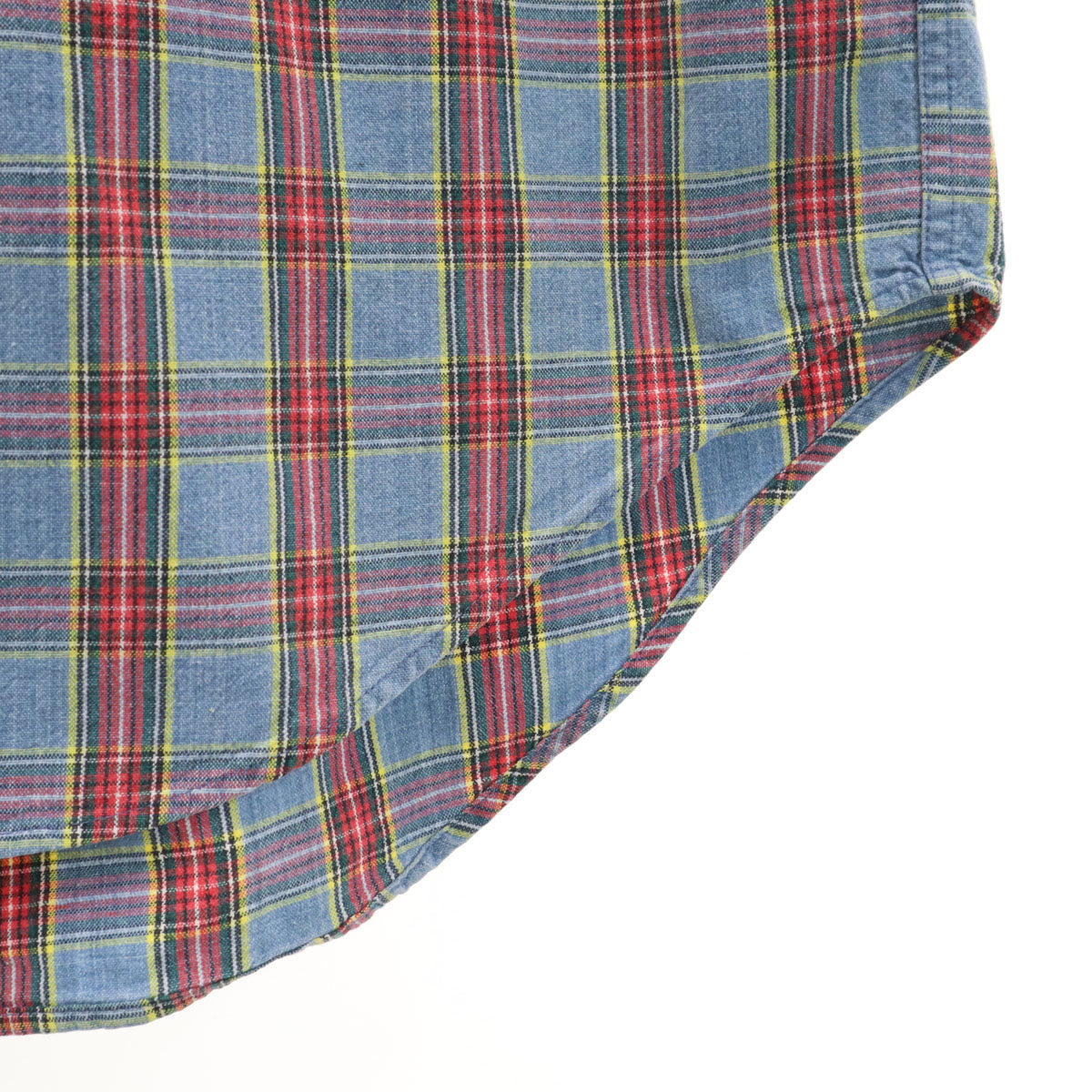 GAP ギャップ 90s オールド チェック柄 半袖 ボタンダウンシャツ XL 水色 メンズ