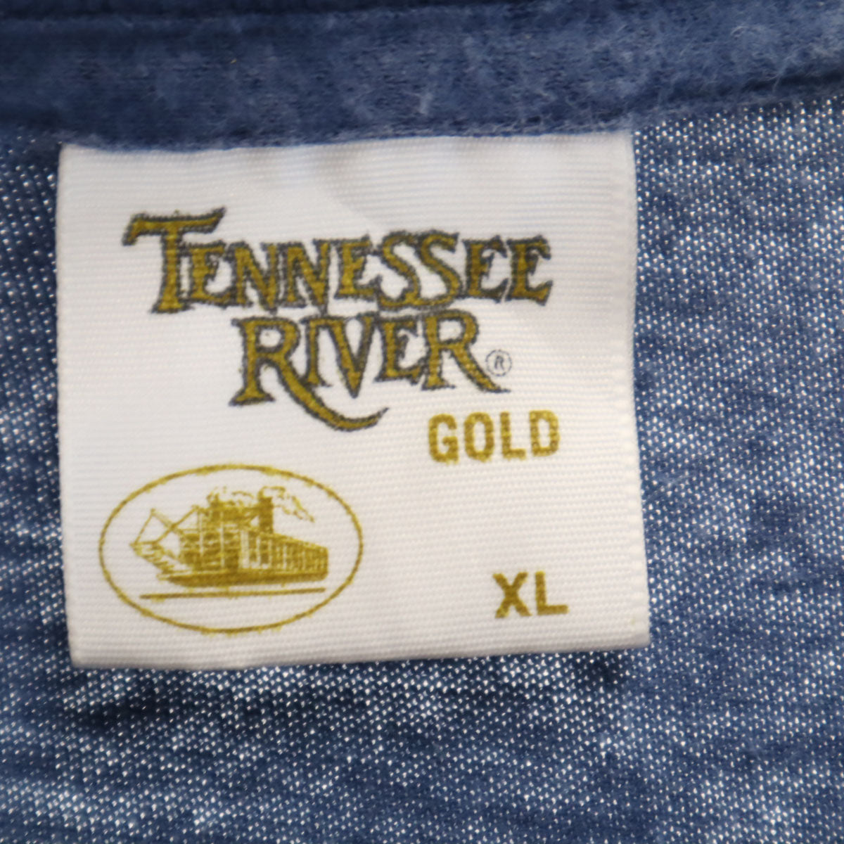TENNESSEE RIVER テネシーリバー 90s オールド USA製 Why Soitenly 半袖 Tシャツ XL 青紺 シングルステッチ メンズ