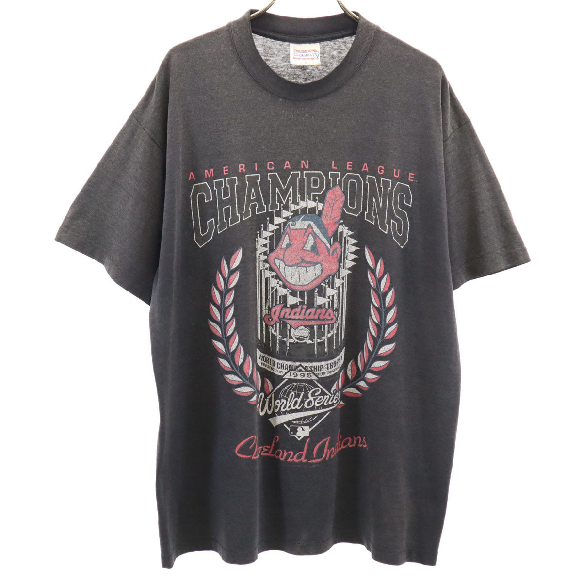 TENNESSEE RIVER テネシーリバー 90s USA製 オールド クリーブランド・インディアンス 半袖 Tシャツ L チャコールグレー シングルステッチ ガーディアンズ メンズ