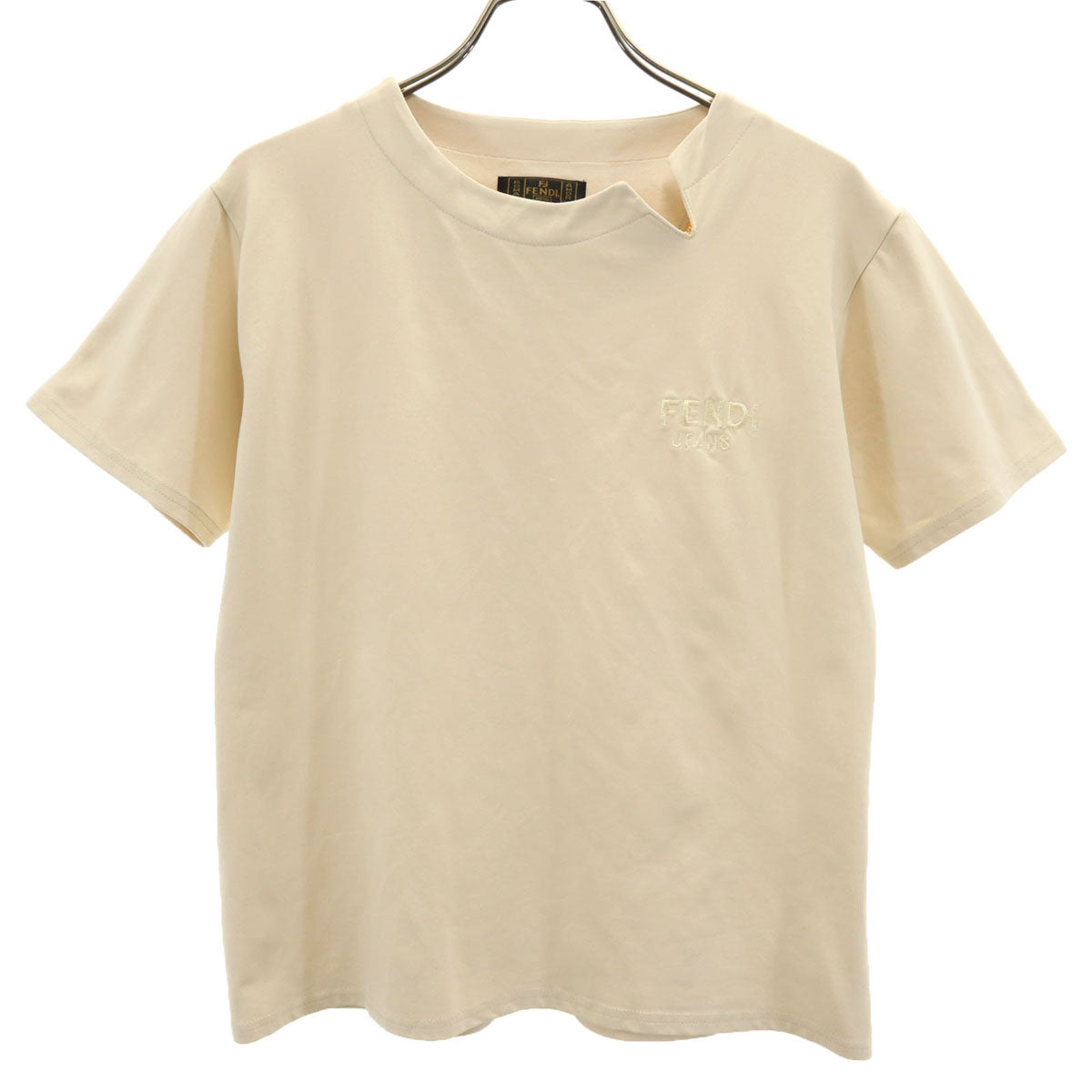 FENDI JEANS フェンディ ジーンズ イタリア製 半袖 カットソー ベージュ レディース