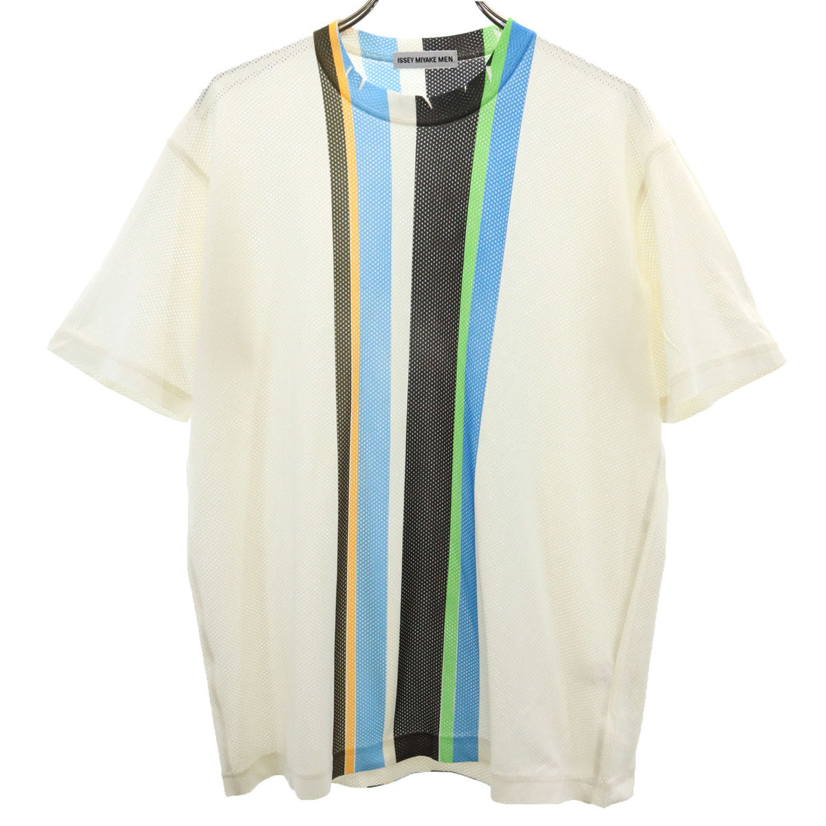 ISSEY MIYAKE MEN イッセイミヤケメン 日本製 半袖 メッシュ Tシャツ F アイボリー メンズ