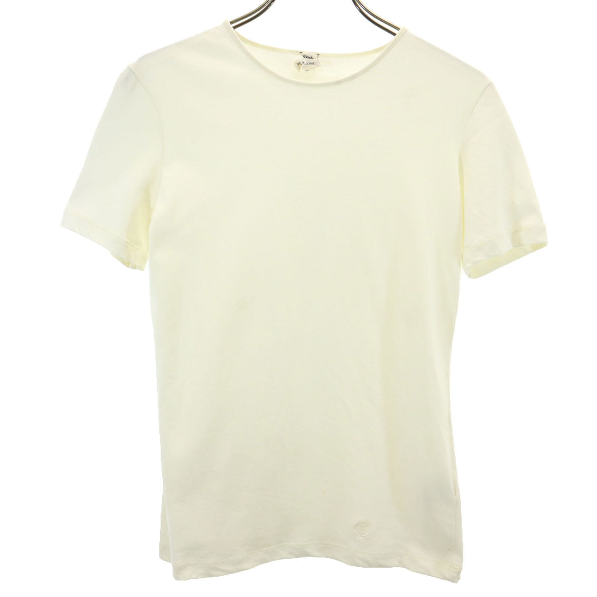 HERMES エルメス フランス製 半袖 Tシャツ 34 アイボリー レディース