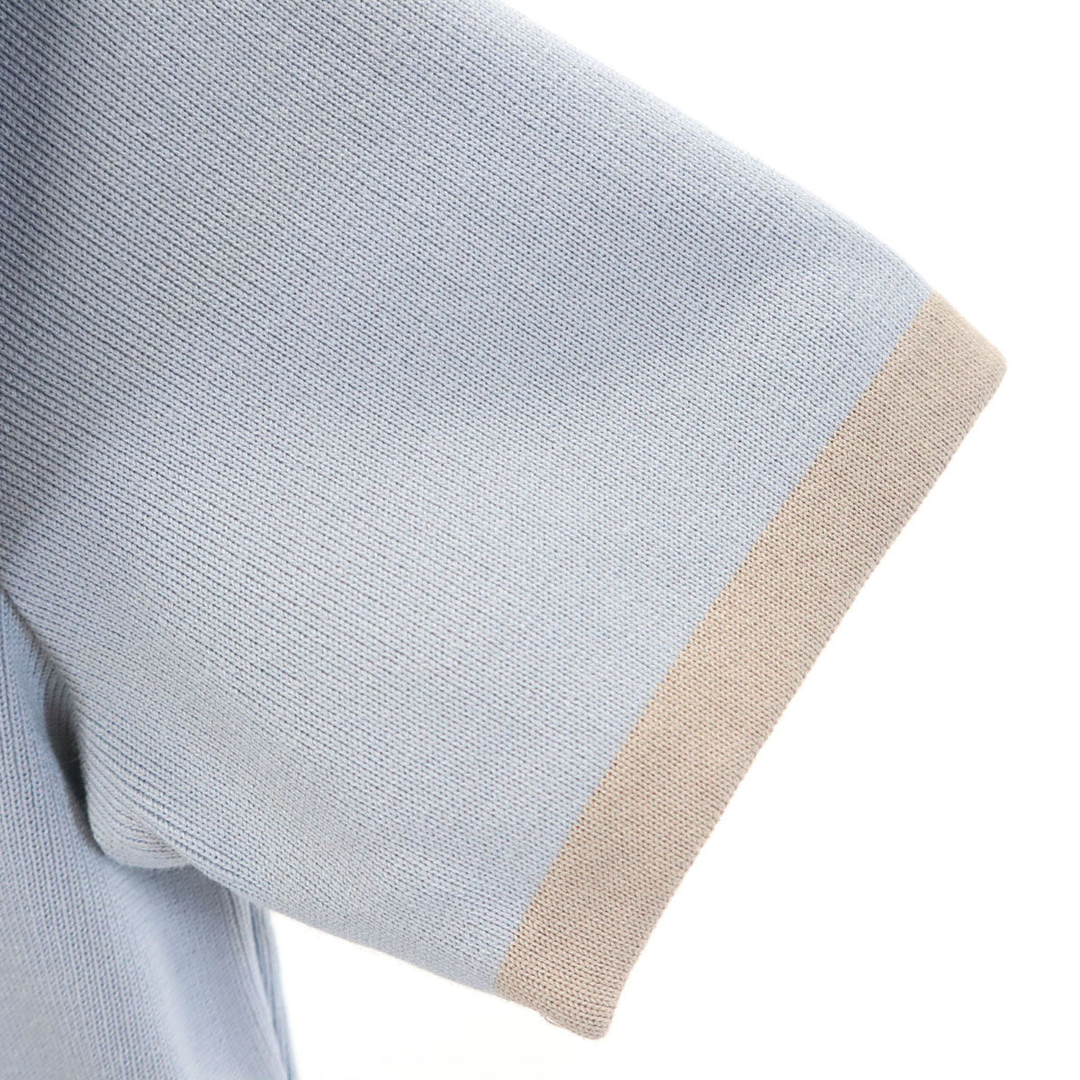 Rene basic ルネベーシック 日本製 半袖 ニット 34 ブルーグレー レディース