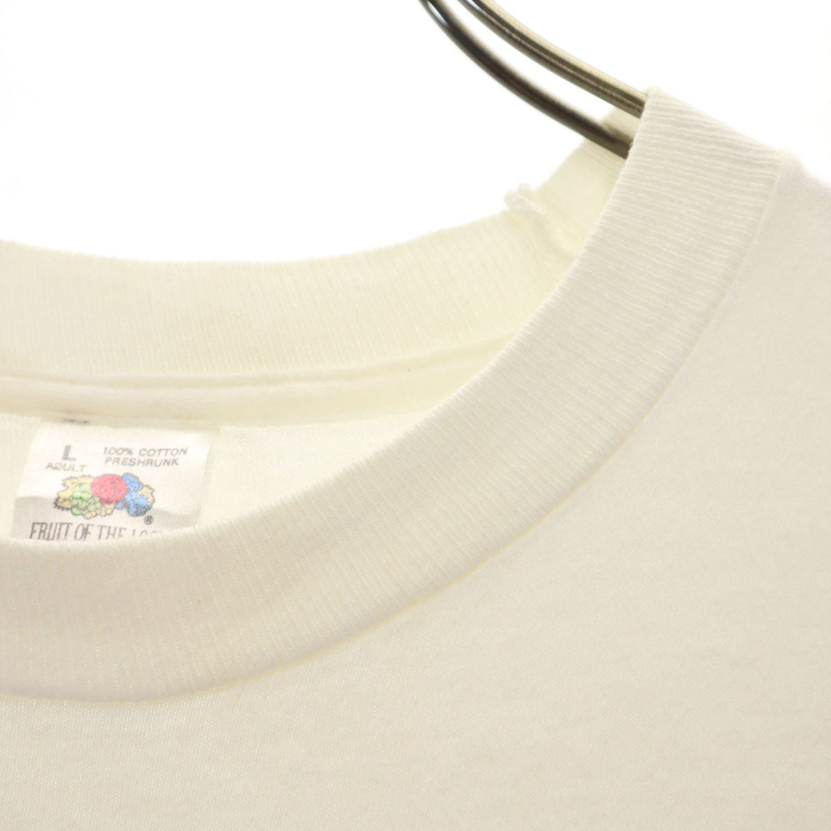 FRUIT OF THE LOOM フルーツオブザルーム 90s USA製 オールド Marking ideas fly 半袖 Tシャツ L ホワイト シングルステッチ メンズ