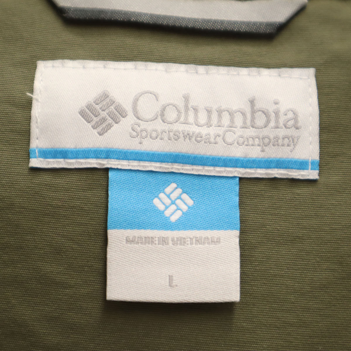 Columbia コロンビア ウザボナ パス ウインドブレーカー L カーキ アウトドア レディース