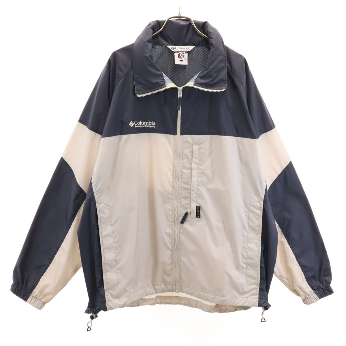 Columbia コロンビア バイカラー ナイロンジャケット L ネイビー×グレー アウトドア メンズ