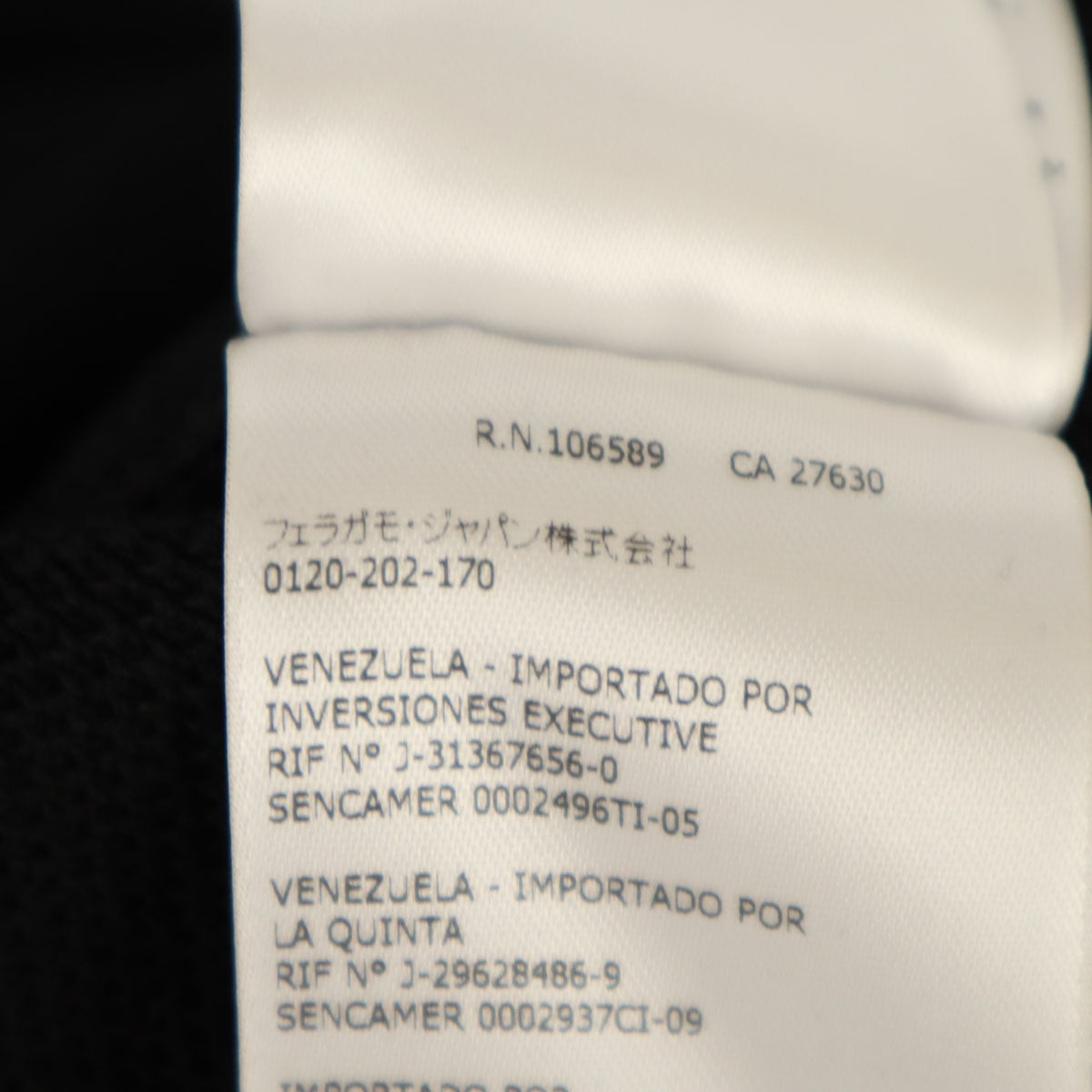 Salvatore Ferragamo サルヴァトーレフェラガモ イタリア製 シルクブレンド 長袖 ニット S ブラック メンズ