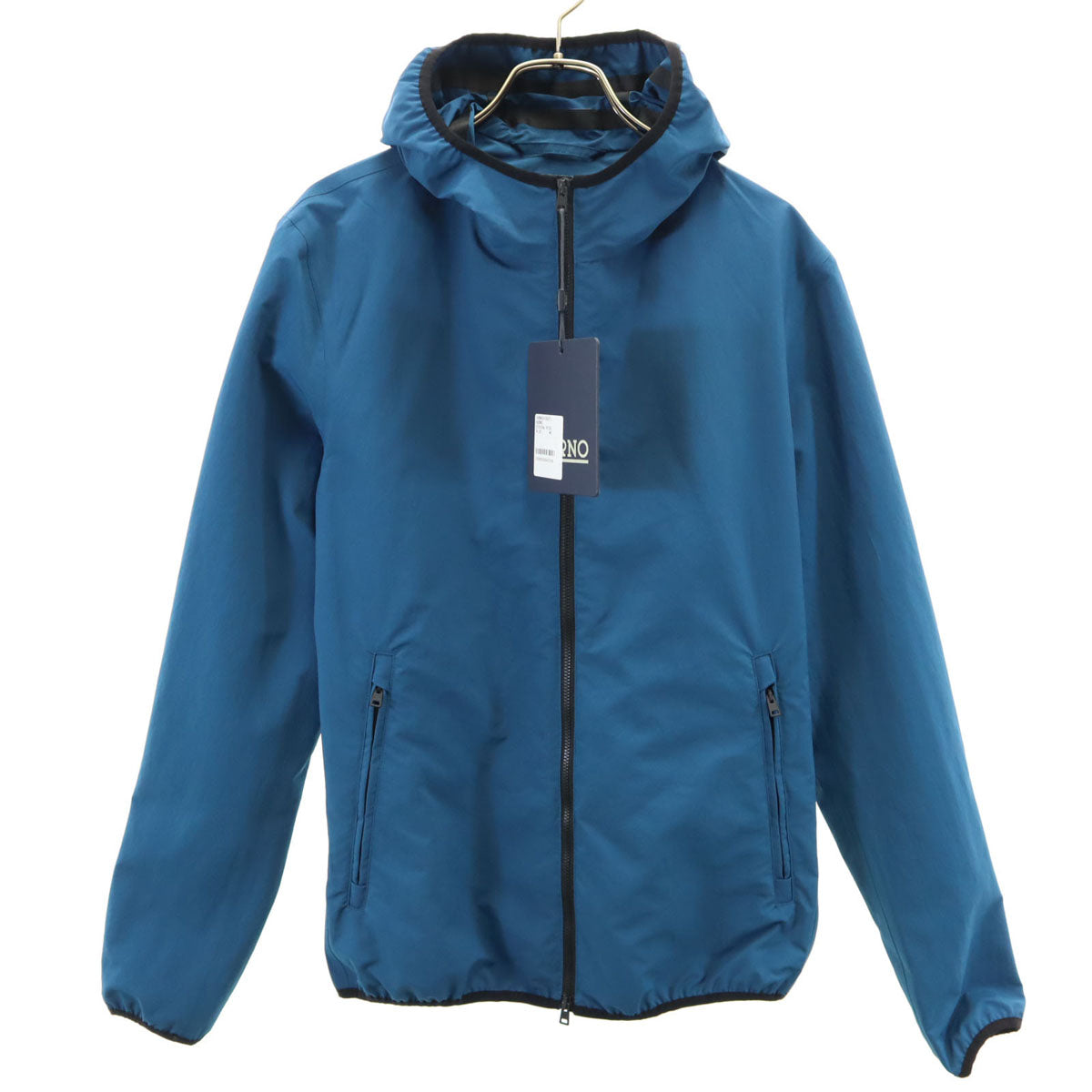 Herno ヘルノ 長袖 ウォーターレペレント ヨット パーカー 46 青紺 メンズ