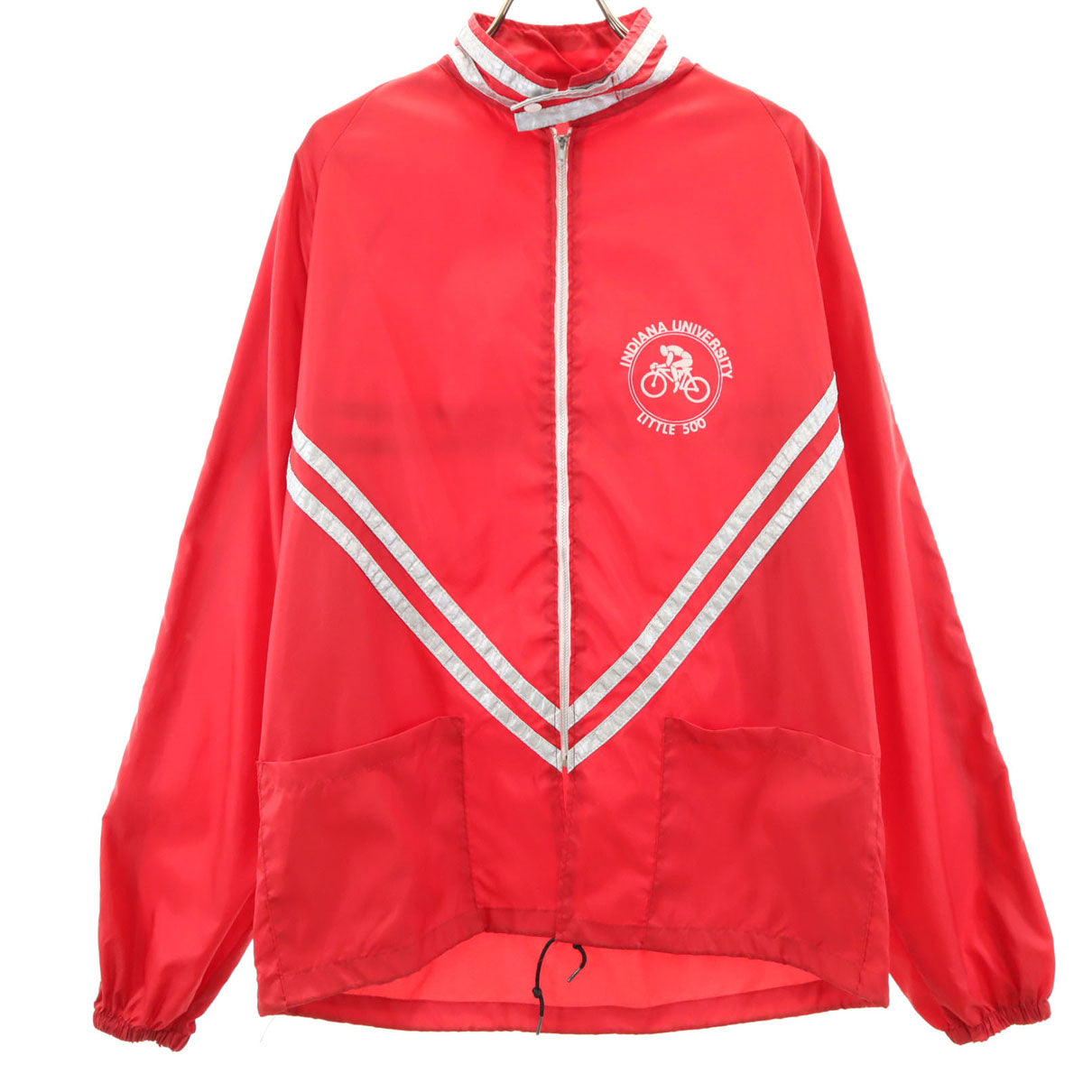 Champion チャンピオン 70s ランタグ ヴィンテージ INDIANA UNIVERSITY LITTLE 500 ナイロンジャケット M レッド メンズ