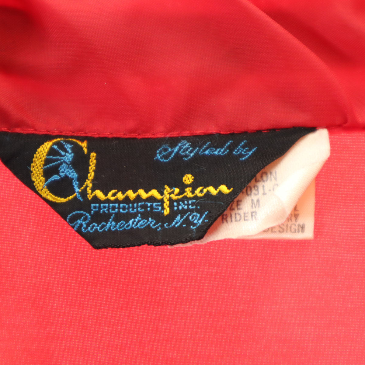 Champion チャンピオン 70s ランタグ ヴィンテージ INDIANA UNIVERSITY LITTLE 500 ナイロンジャケット M レッド メンズ