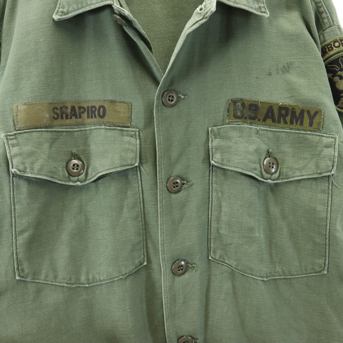 US ARMY アメリカ軍 70s ヴィンテージ DSA 長袖 ミリタリーシャツ 16 1/2 K34 カーキ メンズ