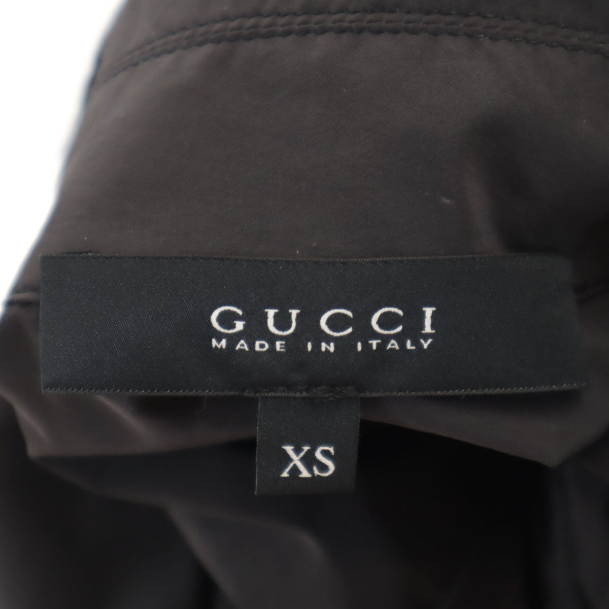 GUCCI グッチ イタリア製 トレンチ ジャケット XS チャコール 259360 ハンガー付き レディース