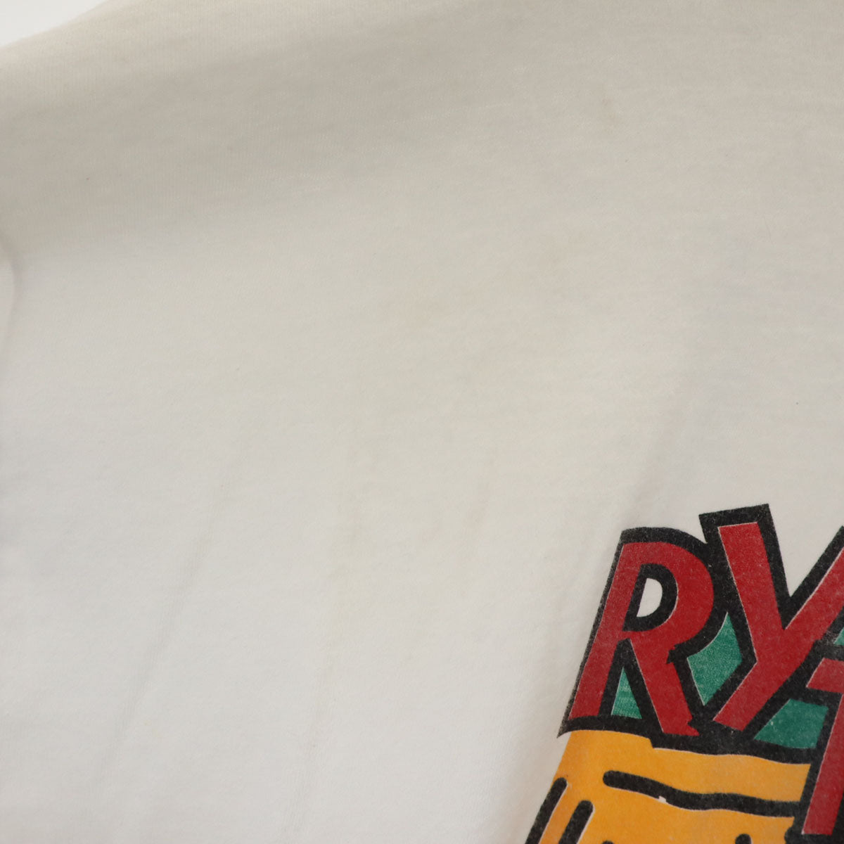 90s オールド RYTHYM JAMAICA 半袖 Tシャツ ホワイト シングルステッチ メンズ
