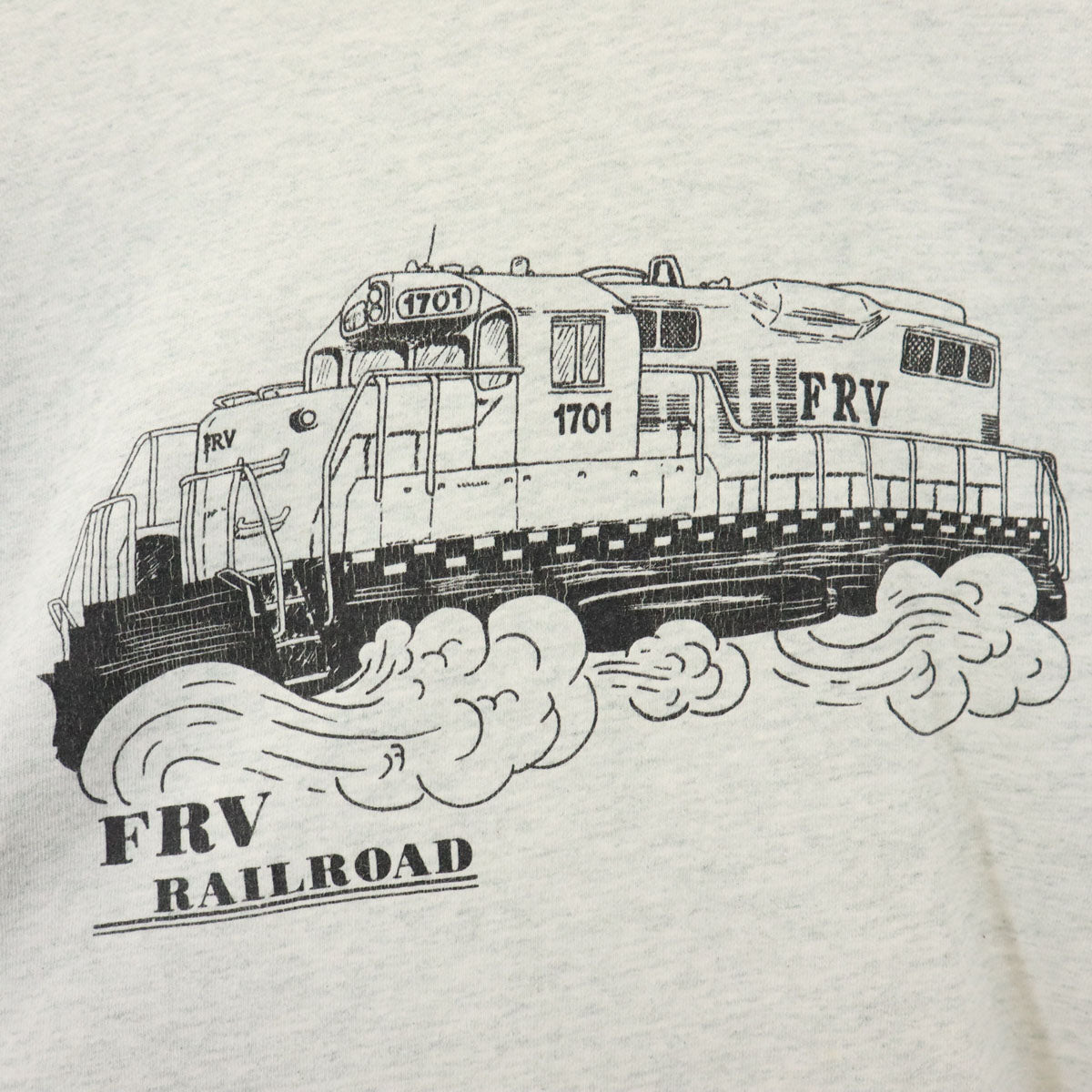 FRUIT OF THE LOOM フルーツオブザルーム 90s USA製 オールド FRV 鉄道 半袖 Tシャツ XL グレー メンズ