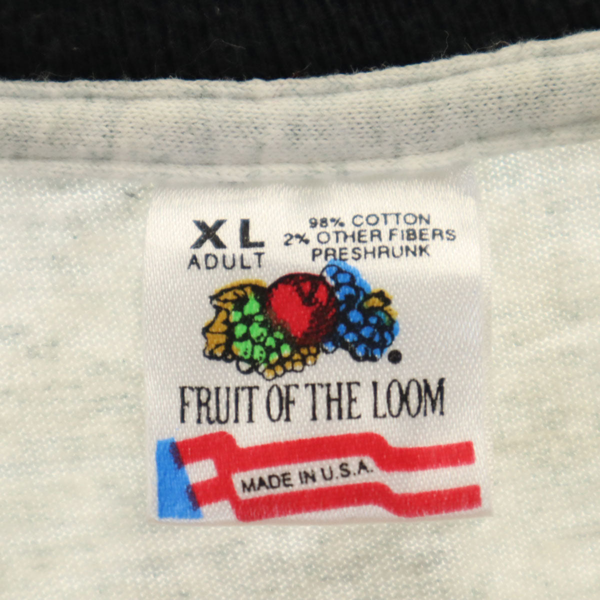 FRUIT OF THE LOOM フルーツオブザルーム 90s USA製 オールド FRV 鉄道 半袖 Tシャツ XL グレー メンズ