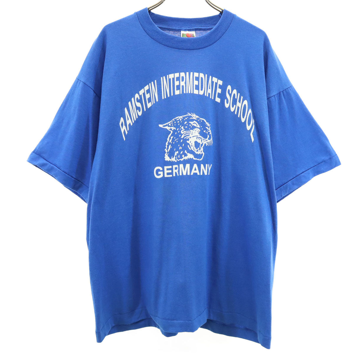 FRUIT OF THE LOOM BEST フルーツオブザルーム ベスト 90s 00s オールド RAMSTEIN INTERMEDIATE SCHOOL 半袖 Tシャツ XL ブルー シングルステッチ メンズ