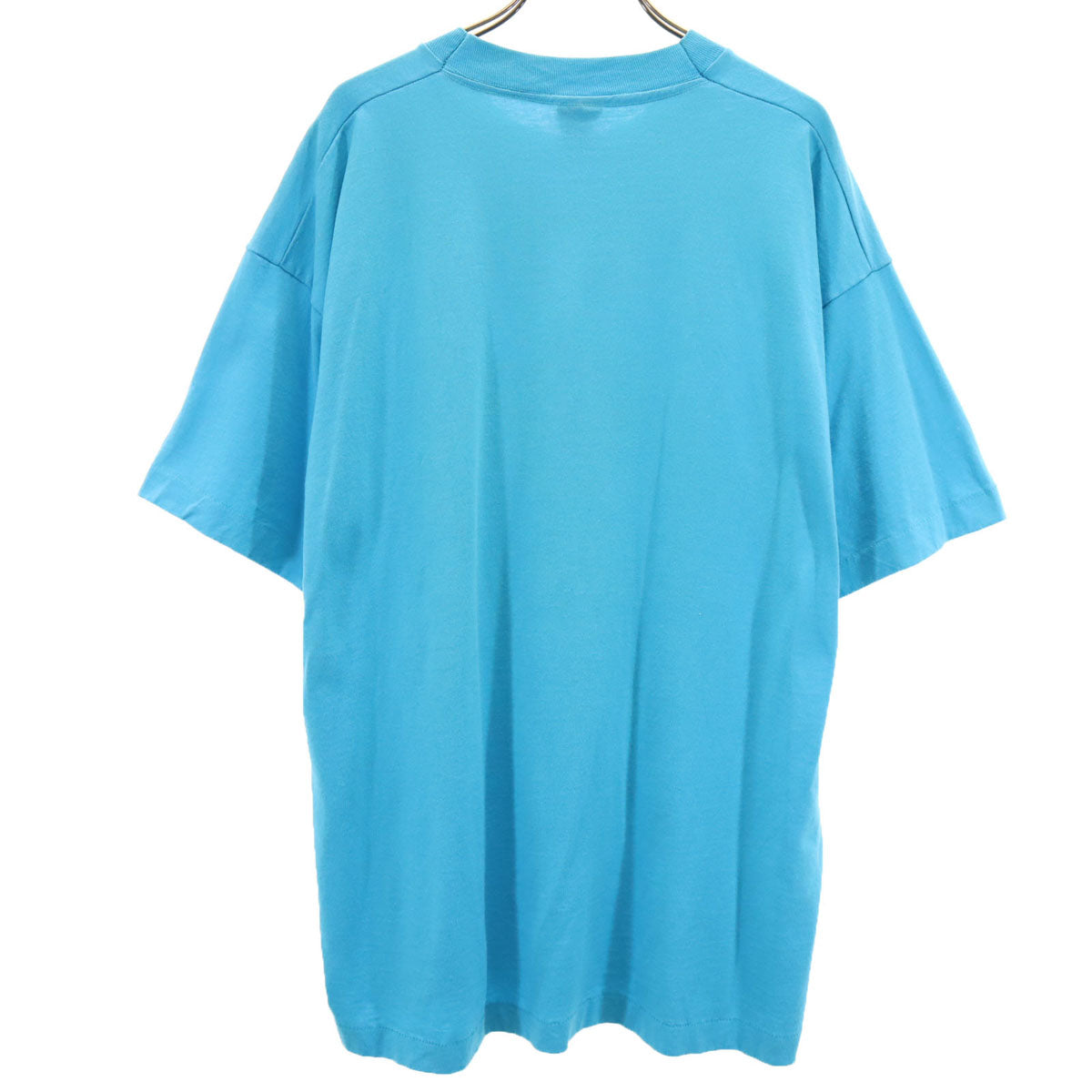 FRUIT OF THE LOOM BEST フルーツオブザルーム ベスト 90s USA製 オールド オレゴン・トレイル 150周年記念 半袖 Tシャツ XL 水色 シングルステッチ アニマル柄 牛 メンズ