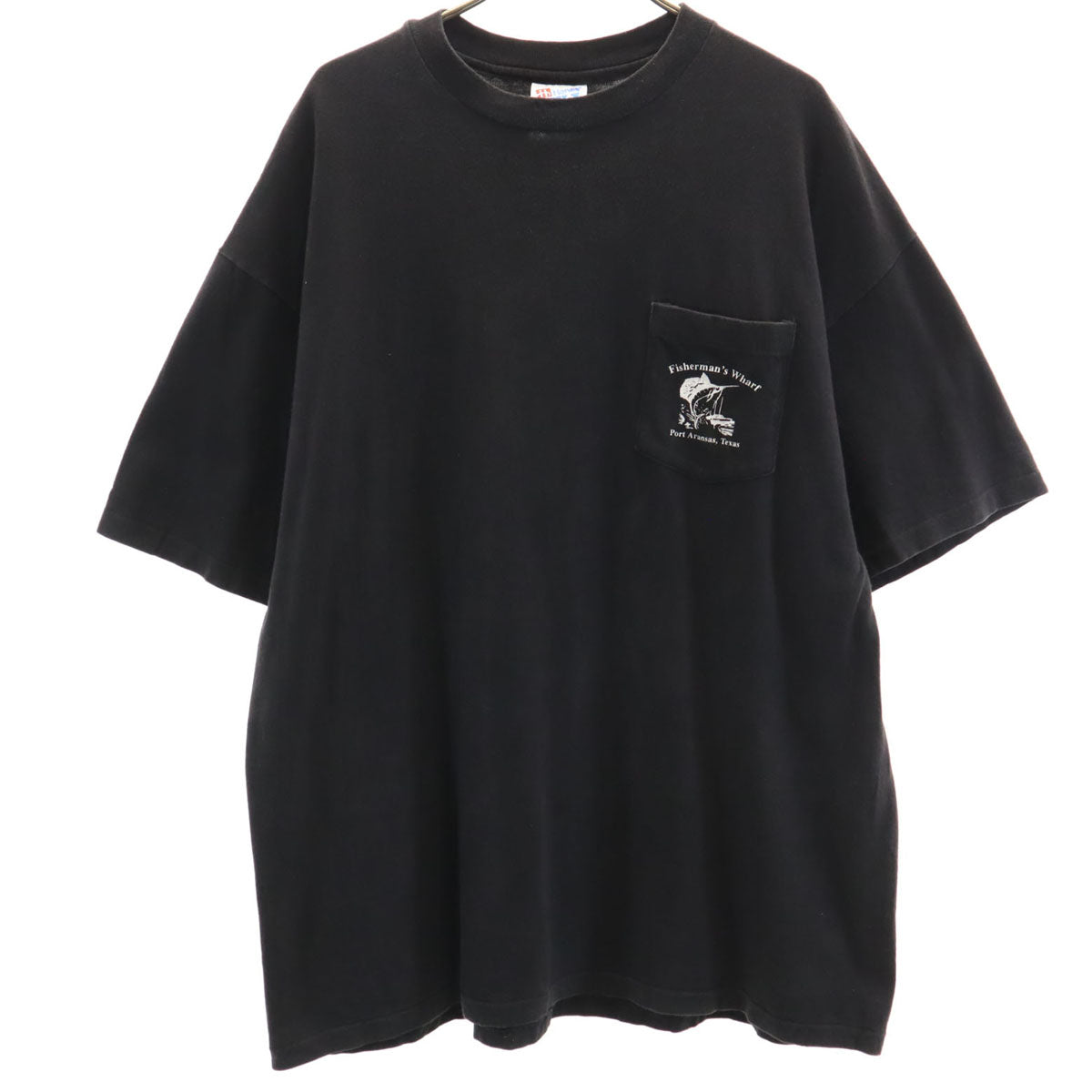 Hanes ヘインズ 90s USA製 オールド バックスカル 半袖 Tシャツ XL ブラック シングルステッチ BEEFY-T ポケT メンズ