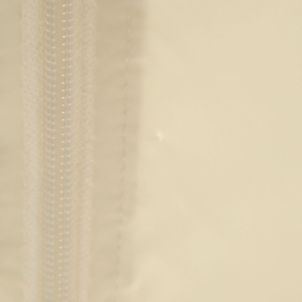 adidas アディダス 70s デサント製 ヴィンテージ トレフォイルロゴ刺繍 ナイロンジャケット M 白 メンズ